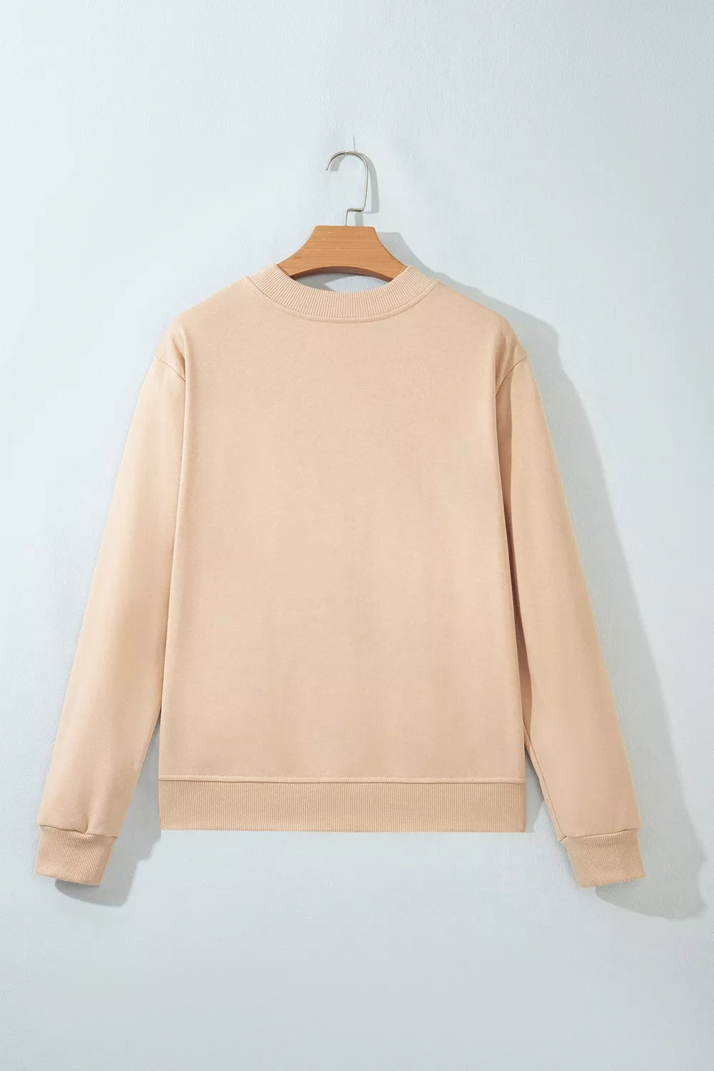 Trendsi Western Embroidery Round Neck Pullover Long Sleeve Sweatshirt -