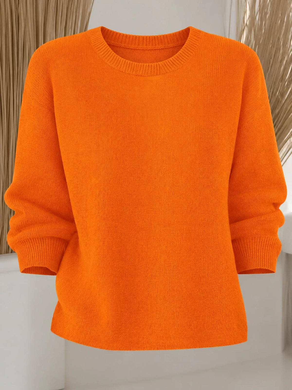Orange crew neck sweater