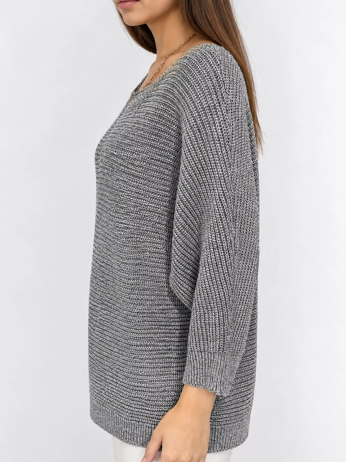 Three-quarter sleeve sweater