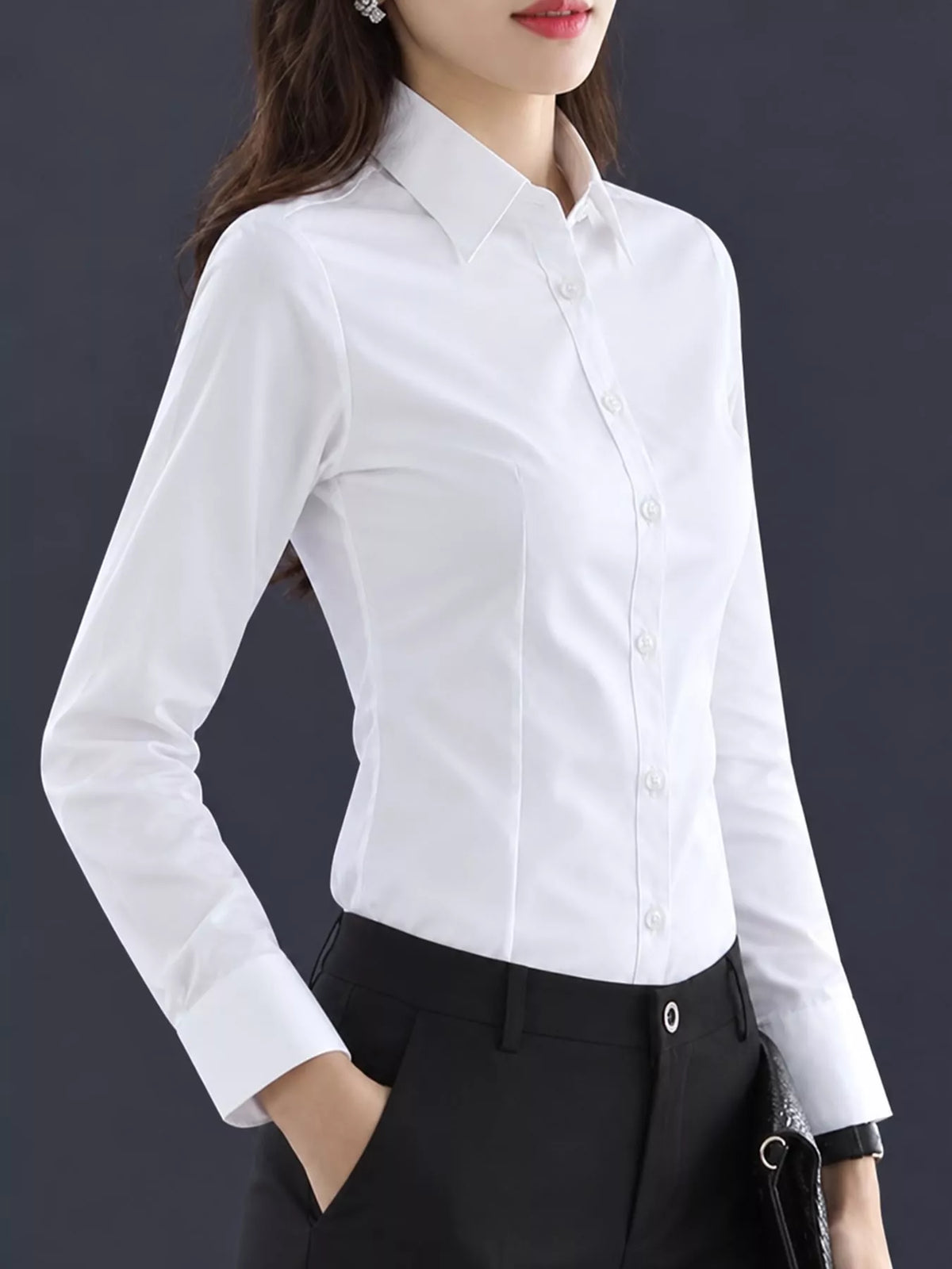 White button-down shirt