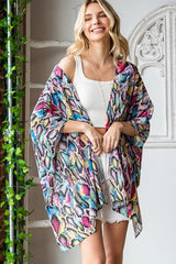 Trendsi Heimish Full Size Multi Color Snake Open Cardigan Plus Size -