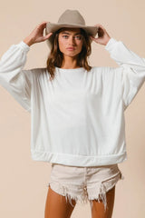 Trendsi BiBi Loop Terry Pull Over With Cut Edge Band -