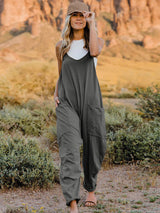 Trendsi Double Take Full Size Sleeveless V-Neck Pocketed Jumpsuit -