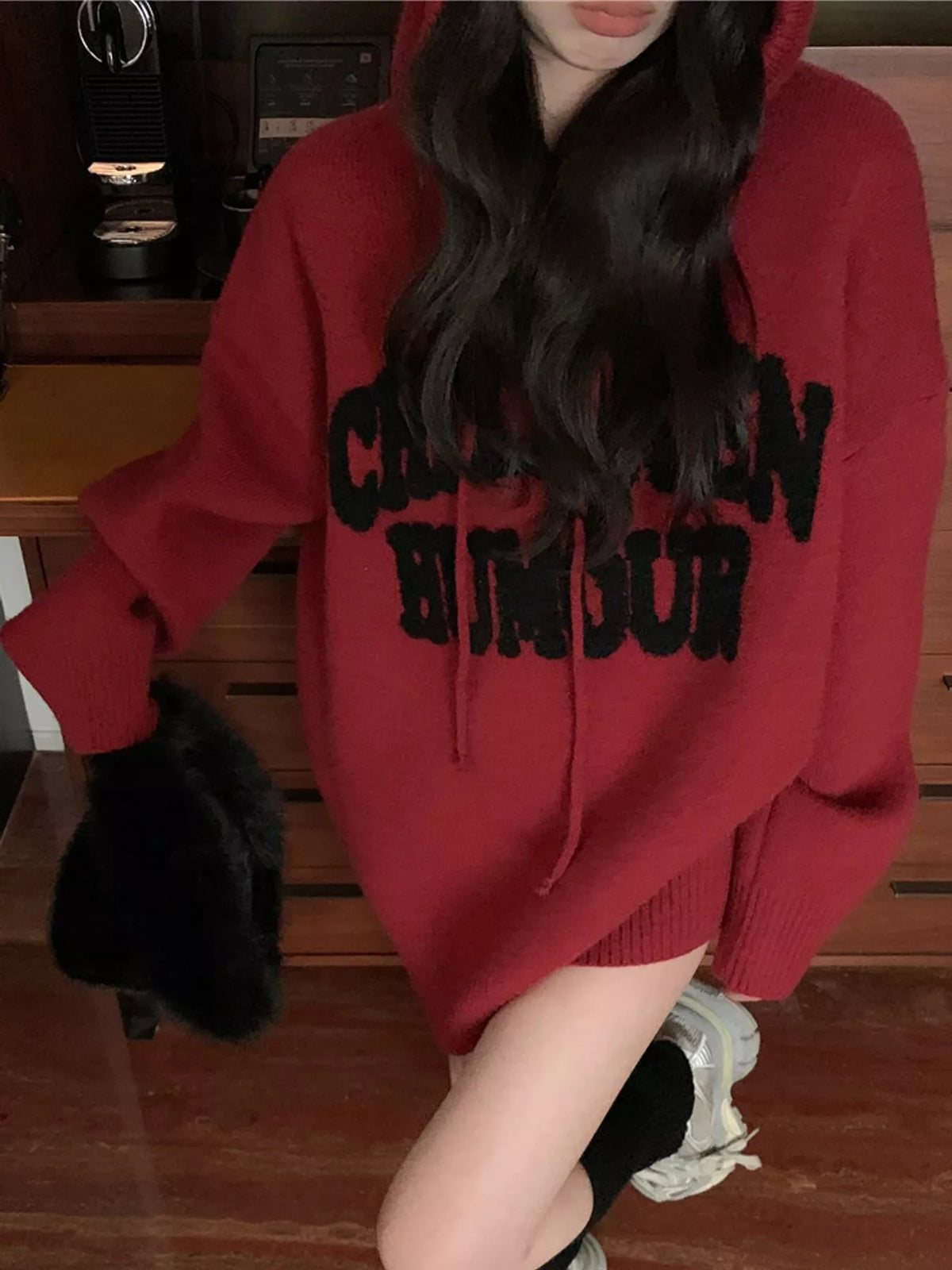 Graphic long-sleeve sweater