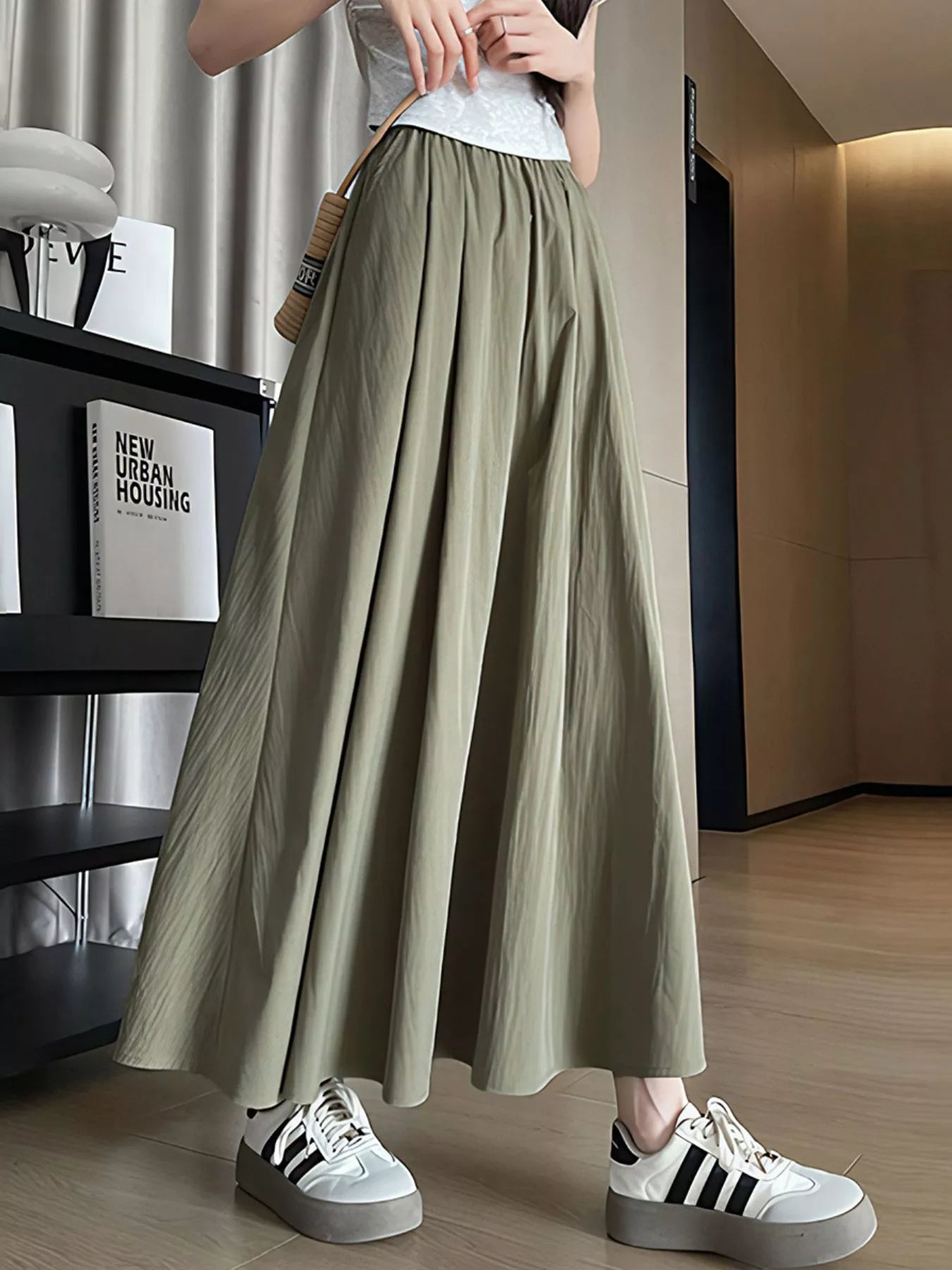 Trendsi Flowy A-Line Maxi Skirt -