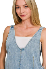 Trendsi Zenana Denim Short Overalls -