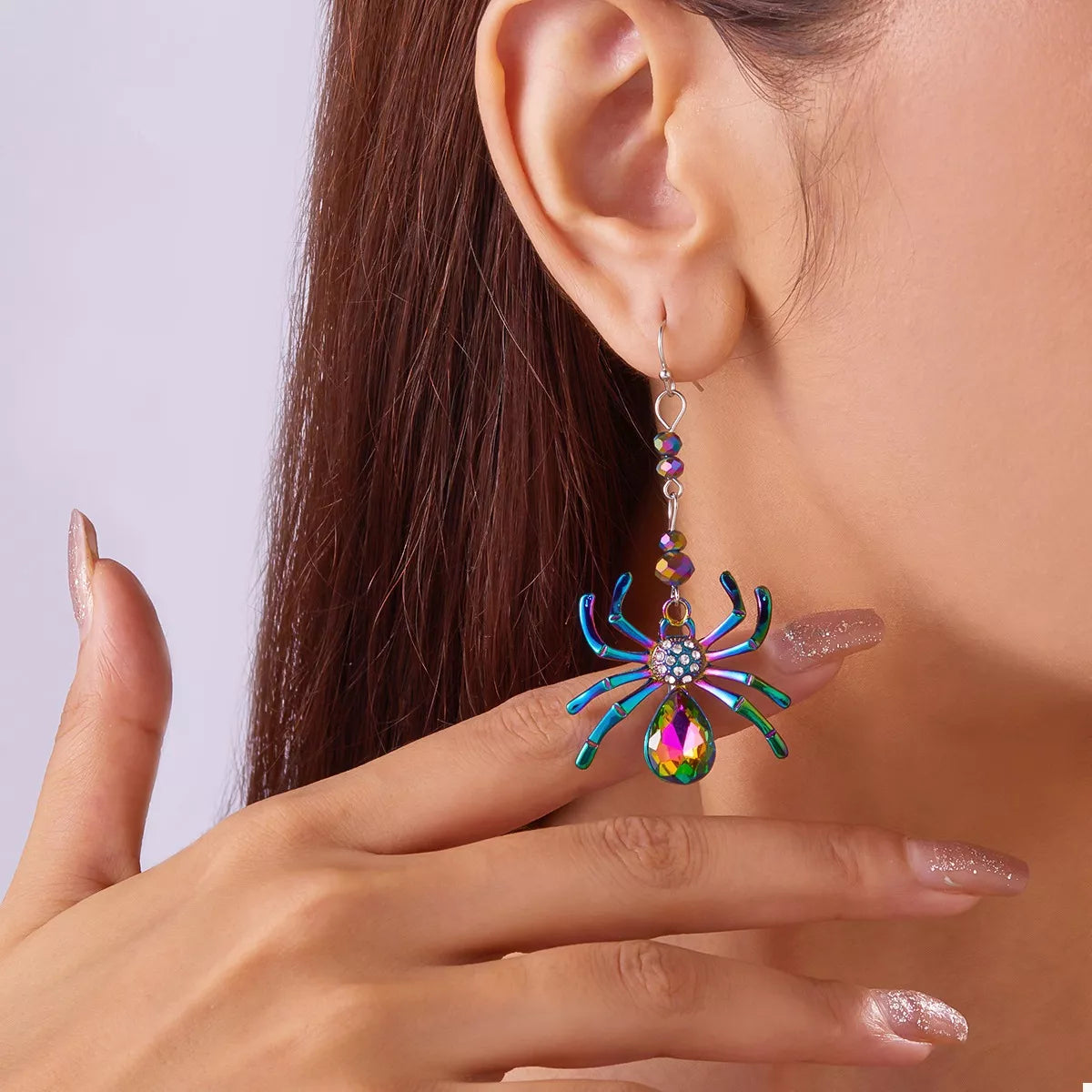 Trendsi Colorful Spider Drop Earrings -