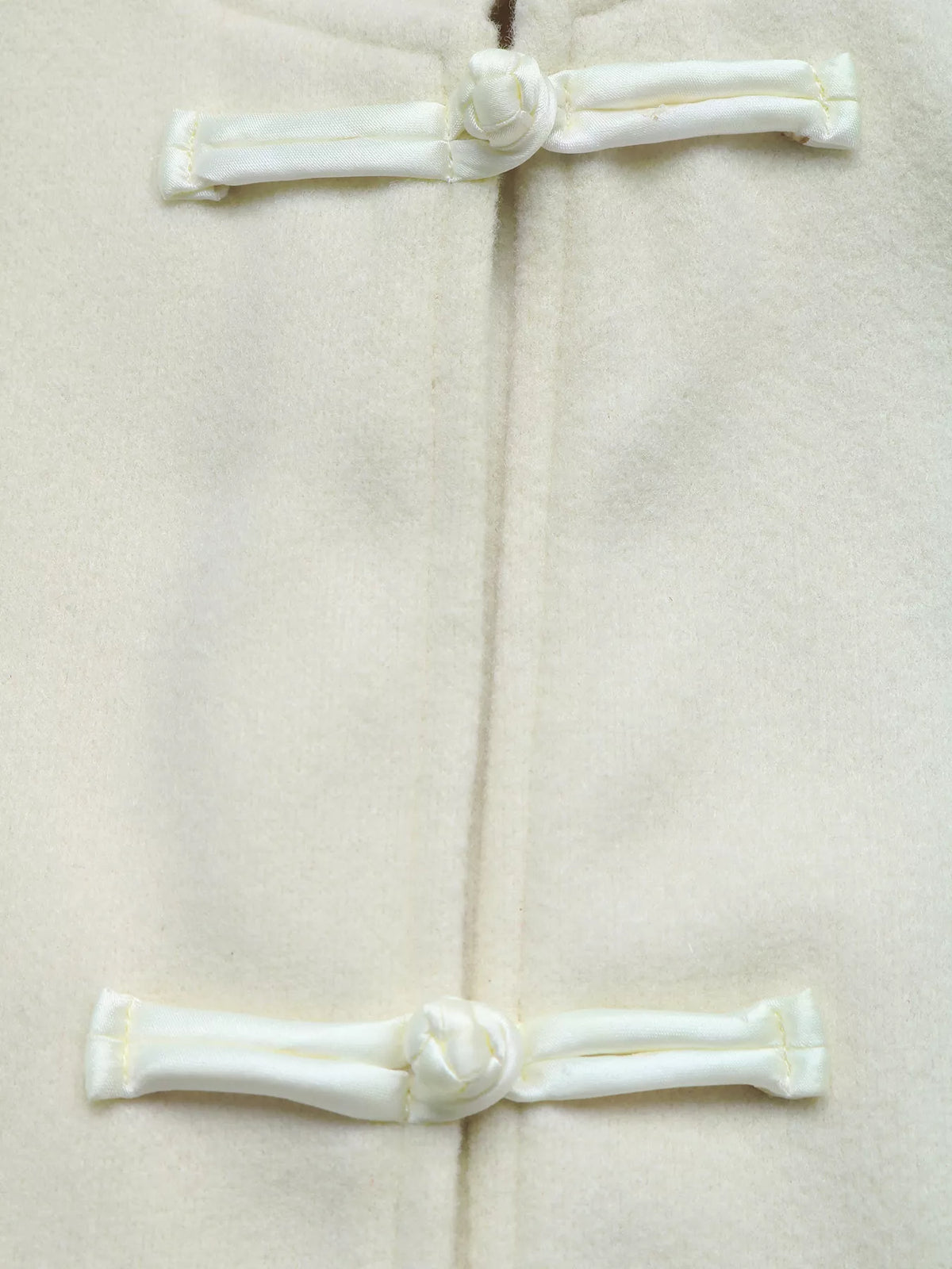 Frog Button Dropped Shoulder Jacket — construction details