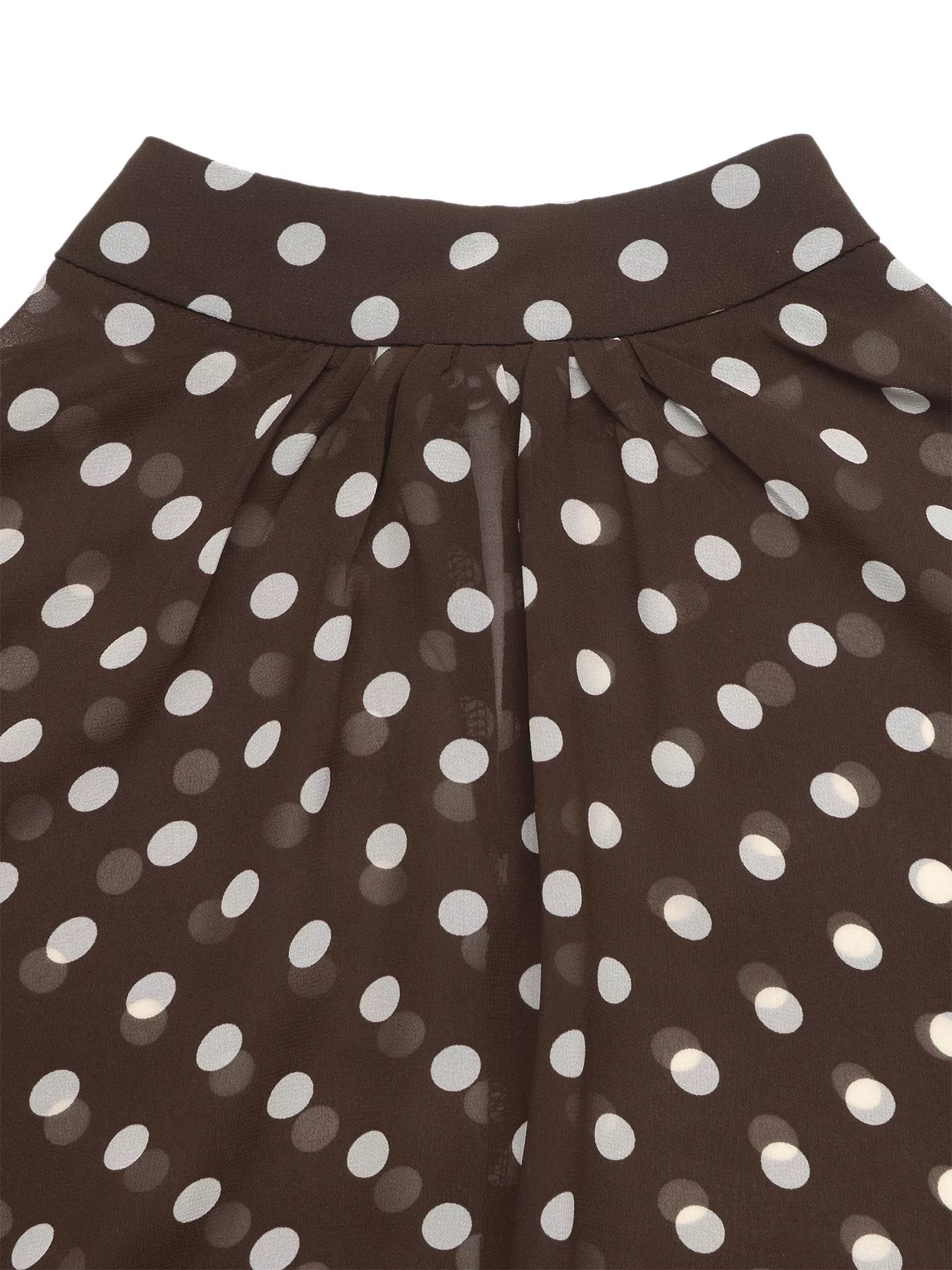 Trendsi Polka Dot Mock Neck Long Sleeve Blouse -