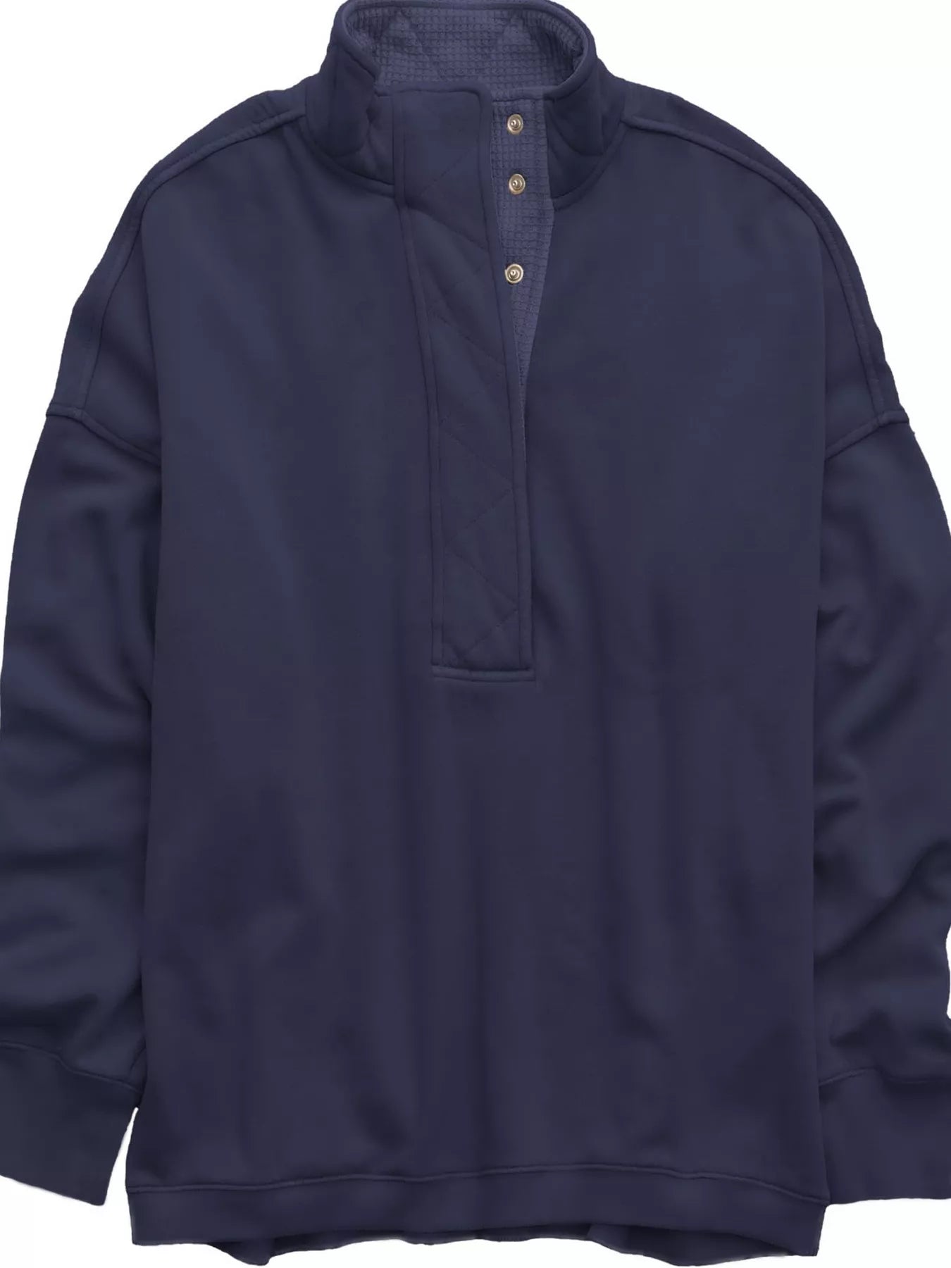 Trendsi Half Snap Dropped Shoulder Sweatshirt -