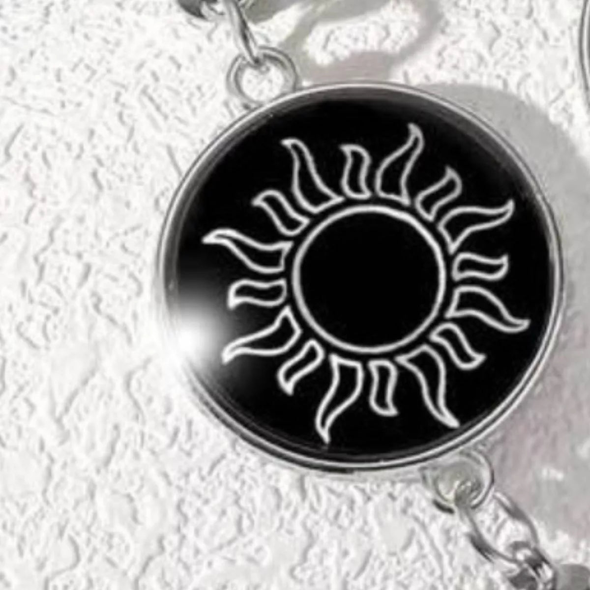 Trendsi 2-Piece Glow-in-the-Dark Sun Moon Bracelet -