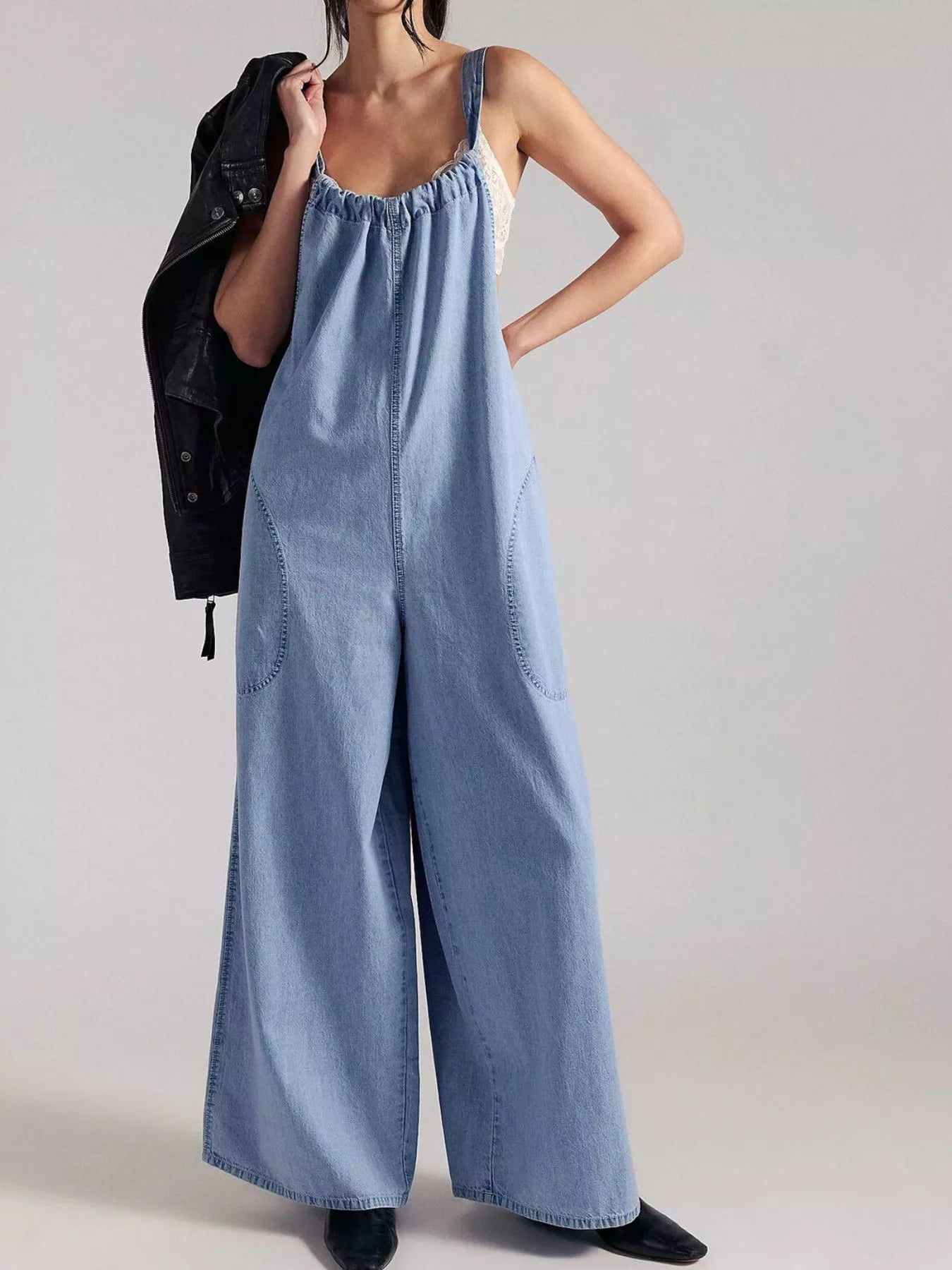 Trendsi Sleeveless Wide-Leg Jumpsuit -