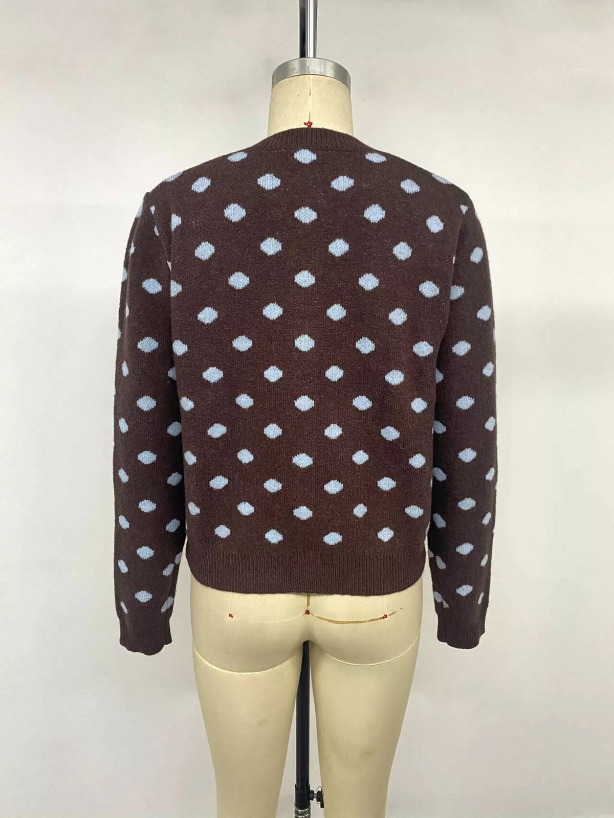 Trendsi Polka Dot Button Up Cardigan -