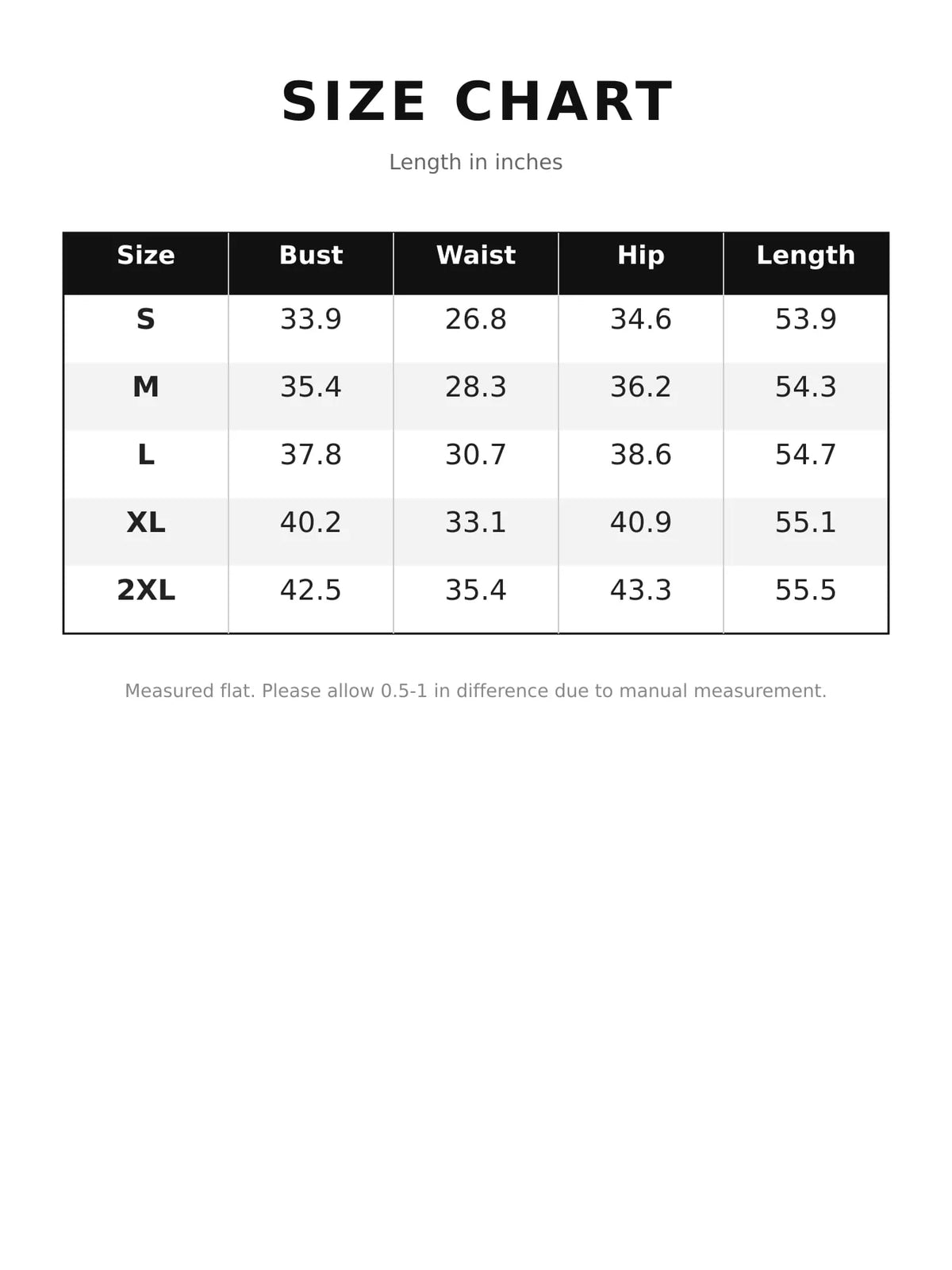 Size chart for women's sequin cape overlay evening dress