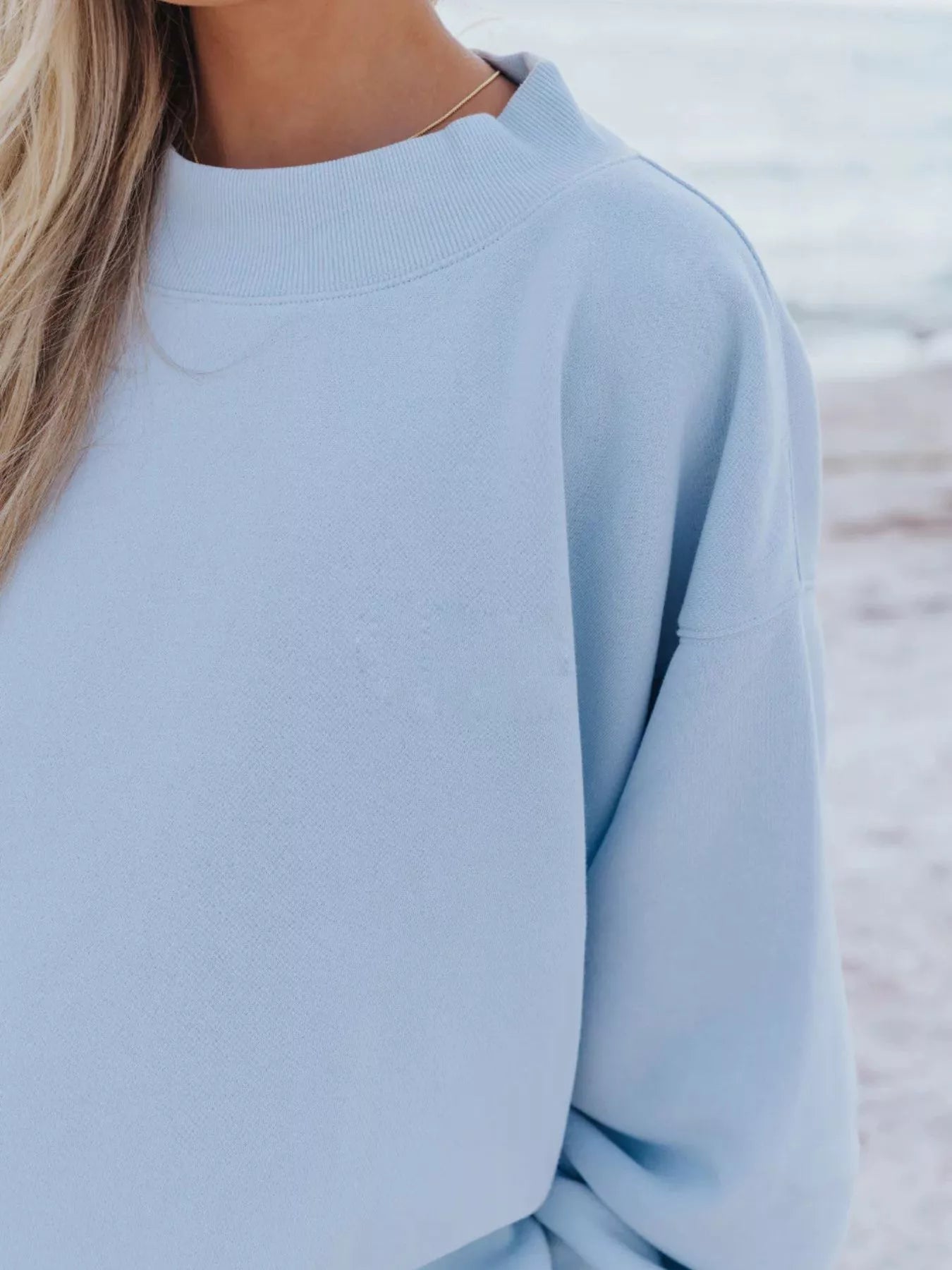 Trendsi Relaxed Fit Round Neck Sweatshirt and Shorts Set -