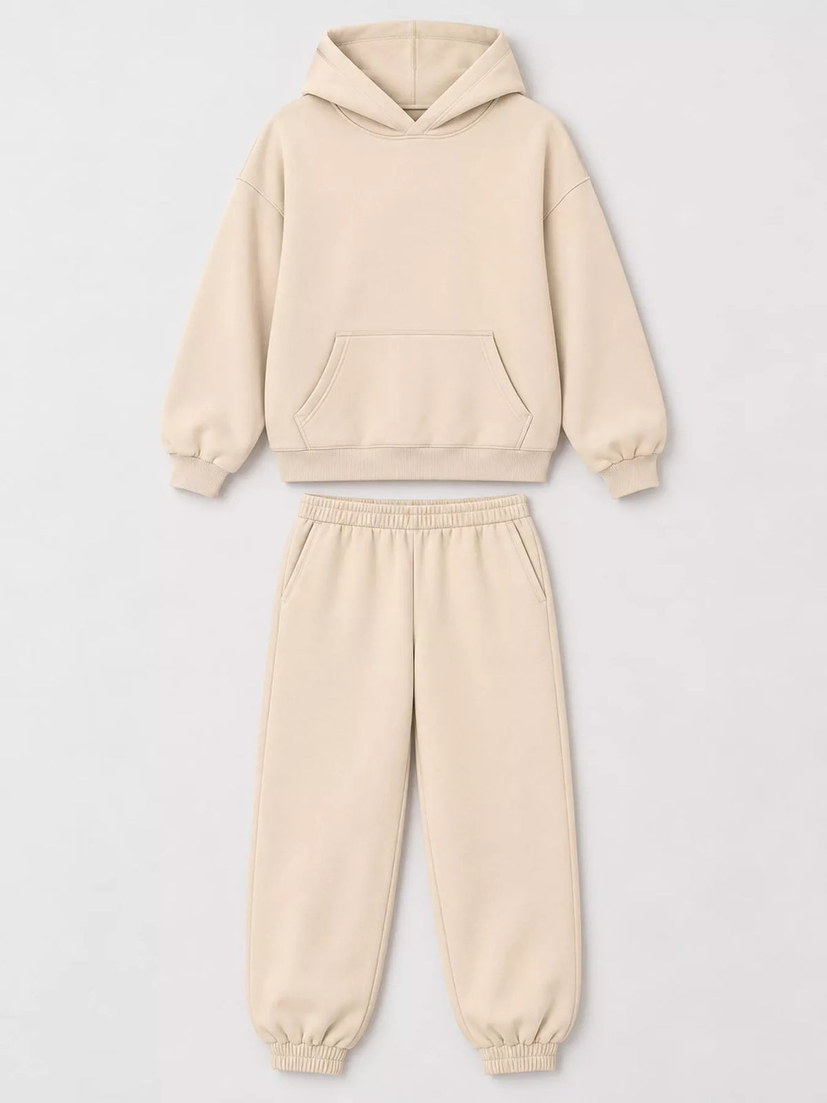 Kangaroo Pocket Hoodie and Joggers Set — garment front