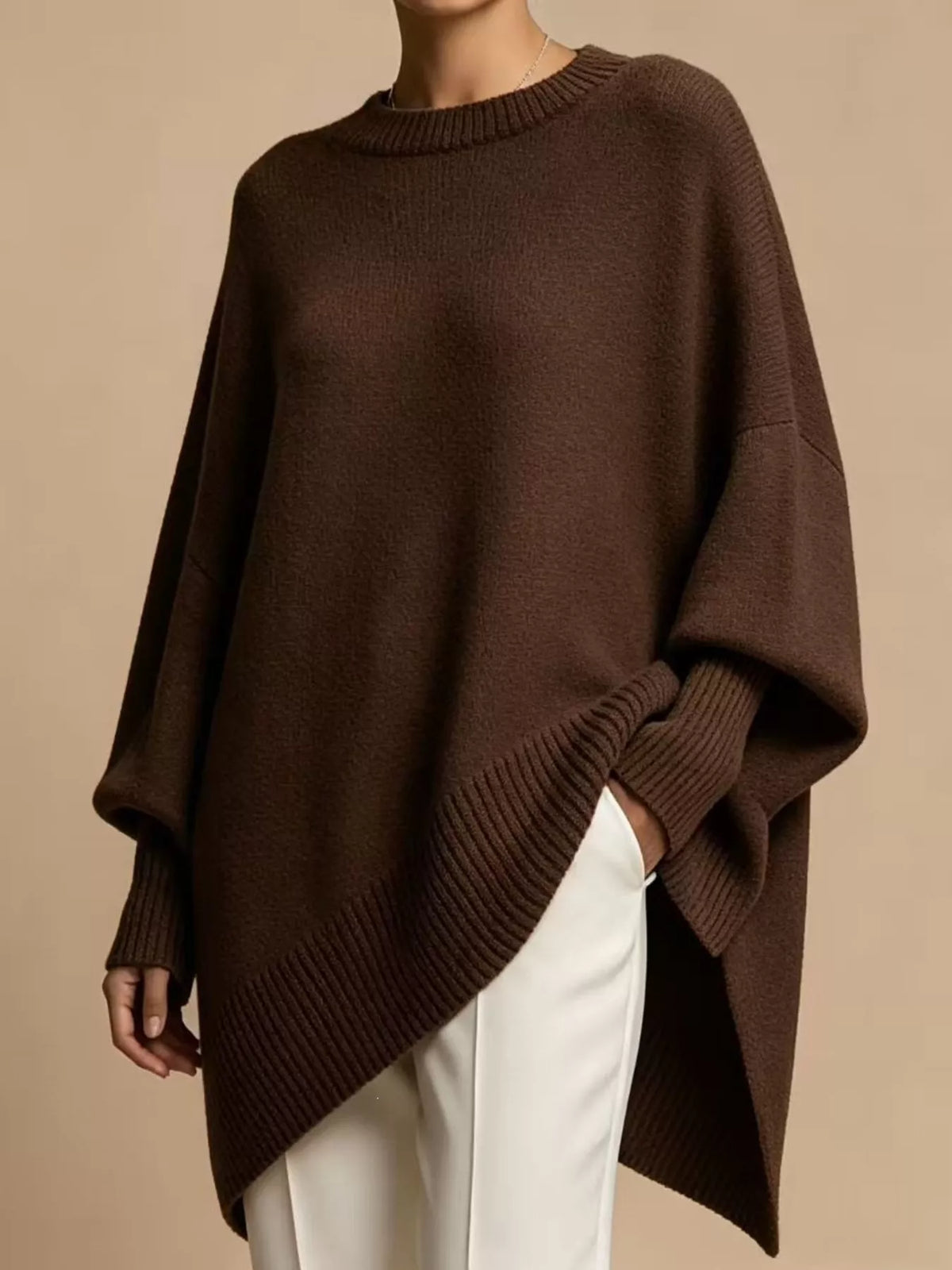 Trendsi Oversized Batwing Sleeve Sweater -