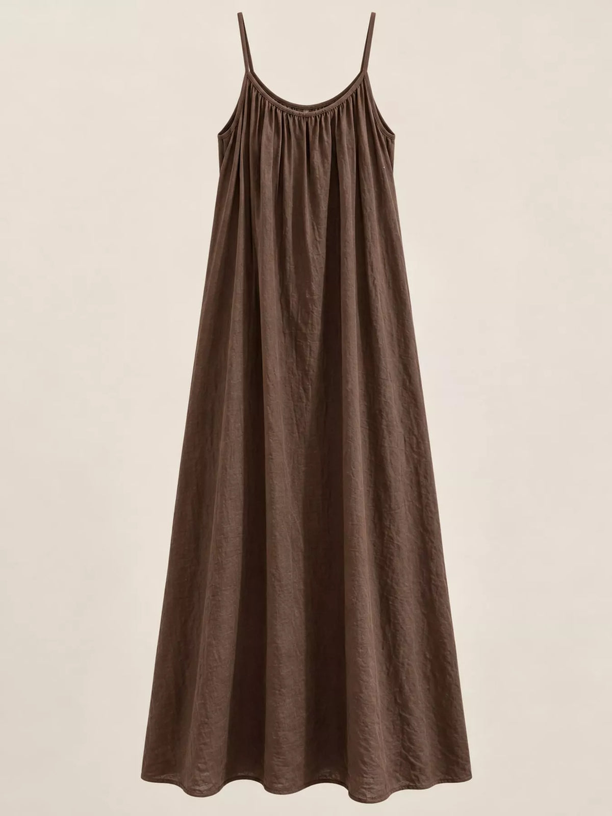 Backless Spaghetti Strap Maxi Dress — garment front