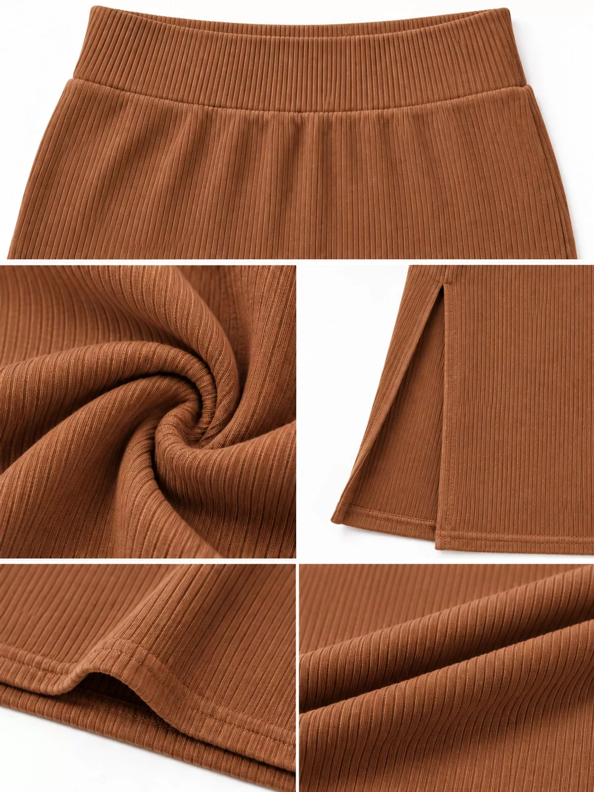 Tan side slit skirt — design and construction details