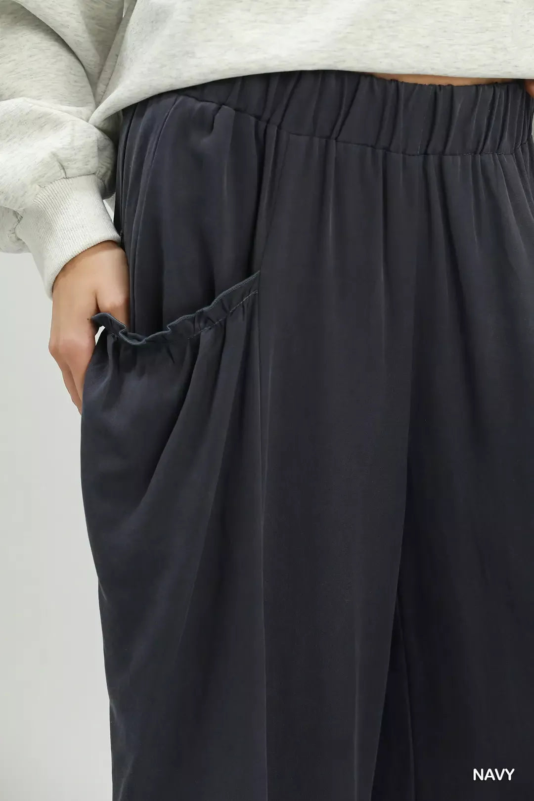 Trendsi Umgee Flowy Wide Leg Pocket Pants -