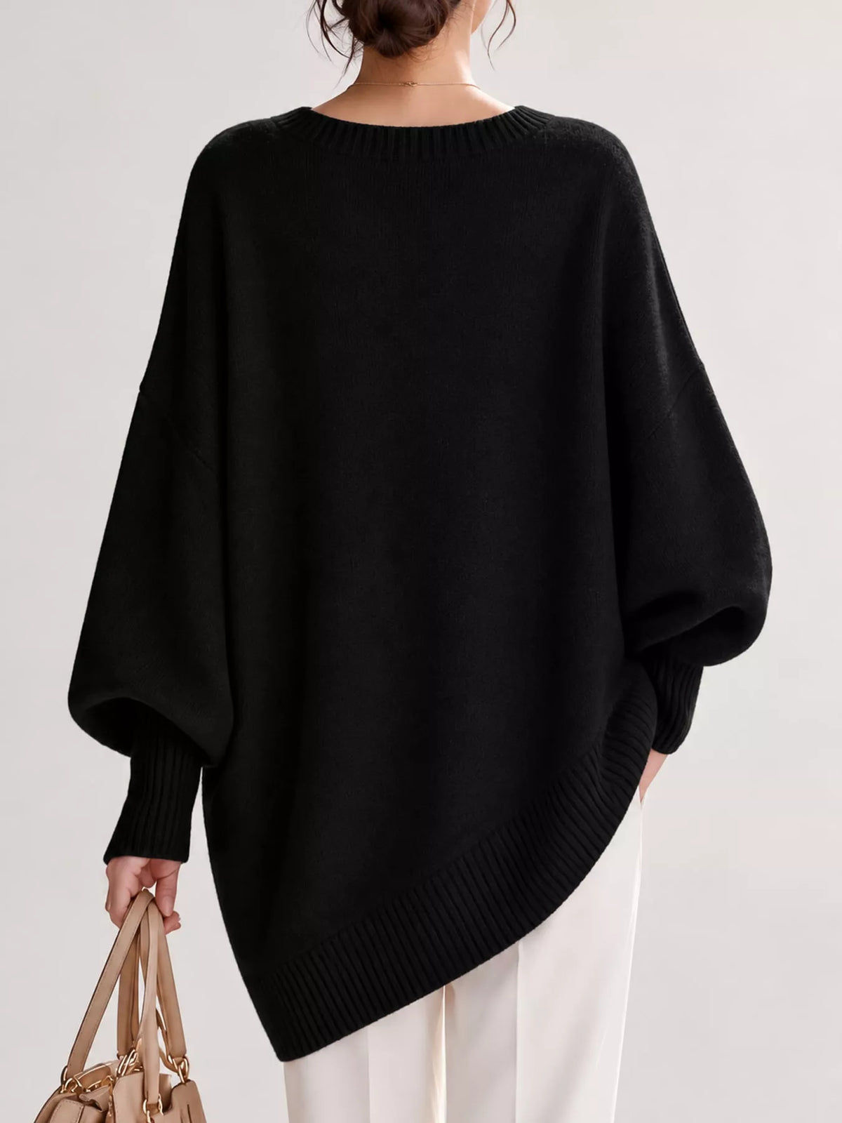 Batwing sweater, black back
