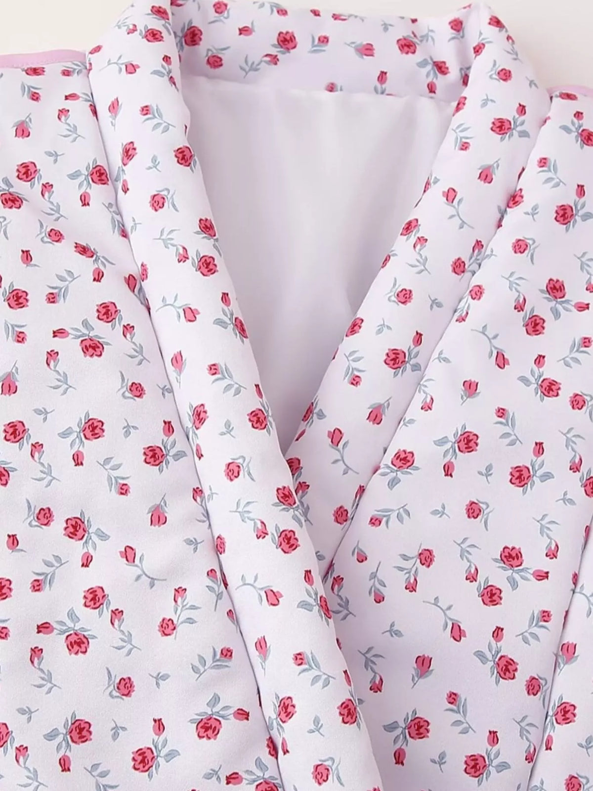 Floral Quilted Wrap Jacket with Tie-Front Detail — construction details