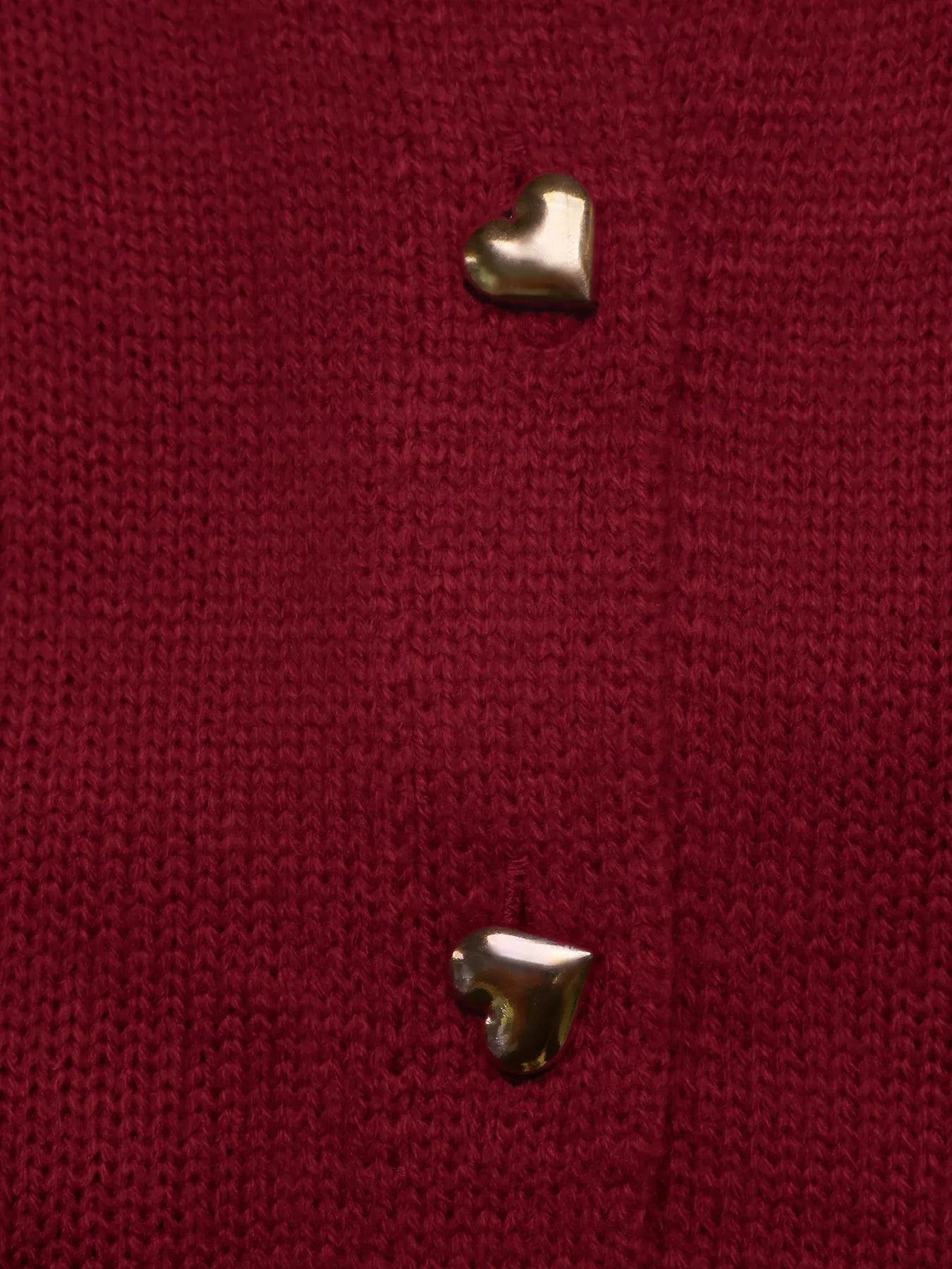 Trendsi Heart-Button Knit Cardigan -