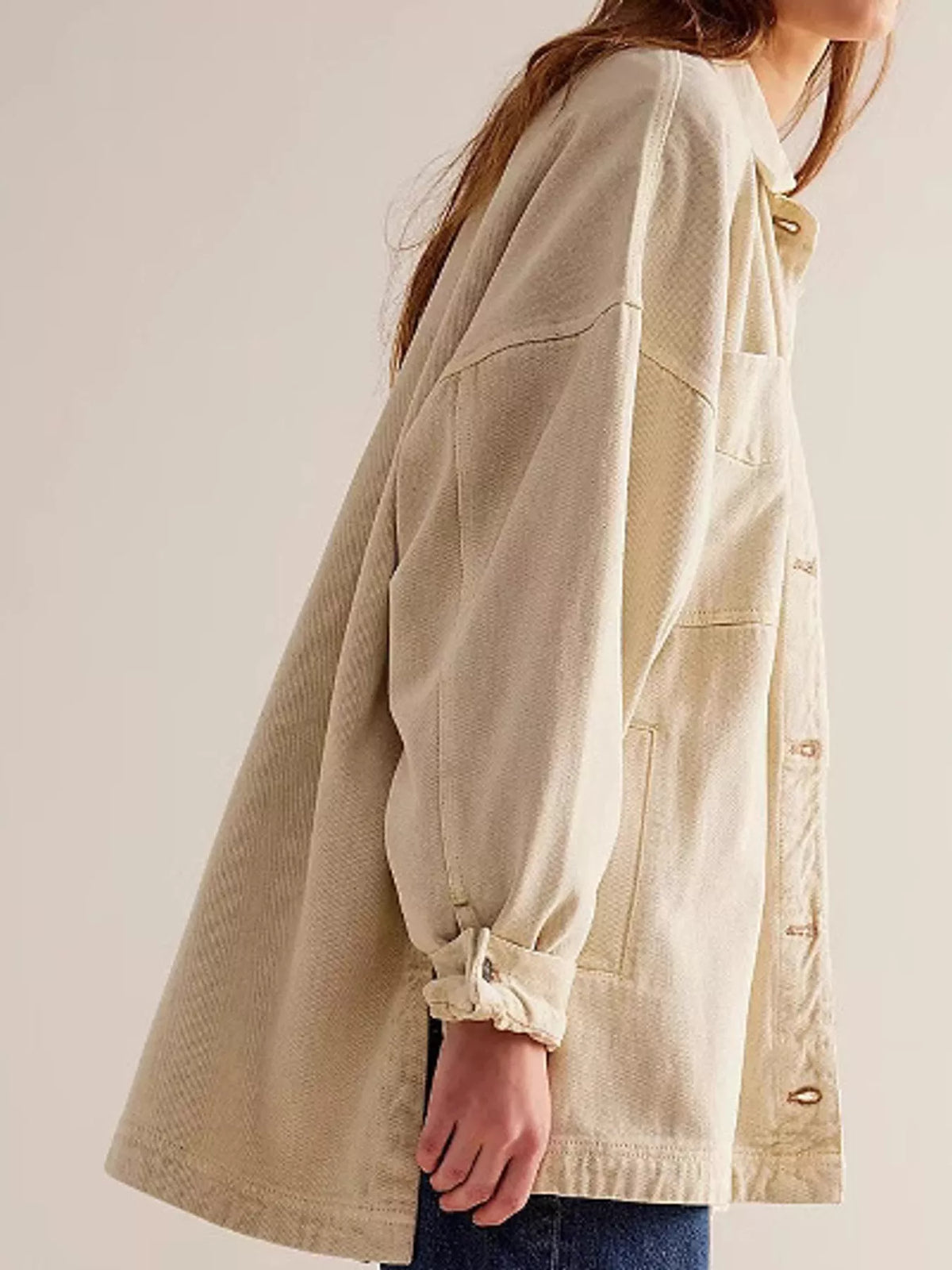 Off-White button up long sleeve denim jacket