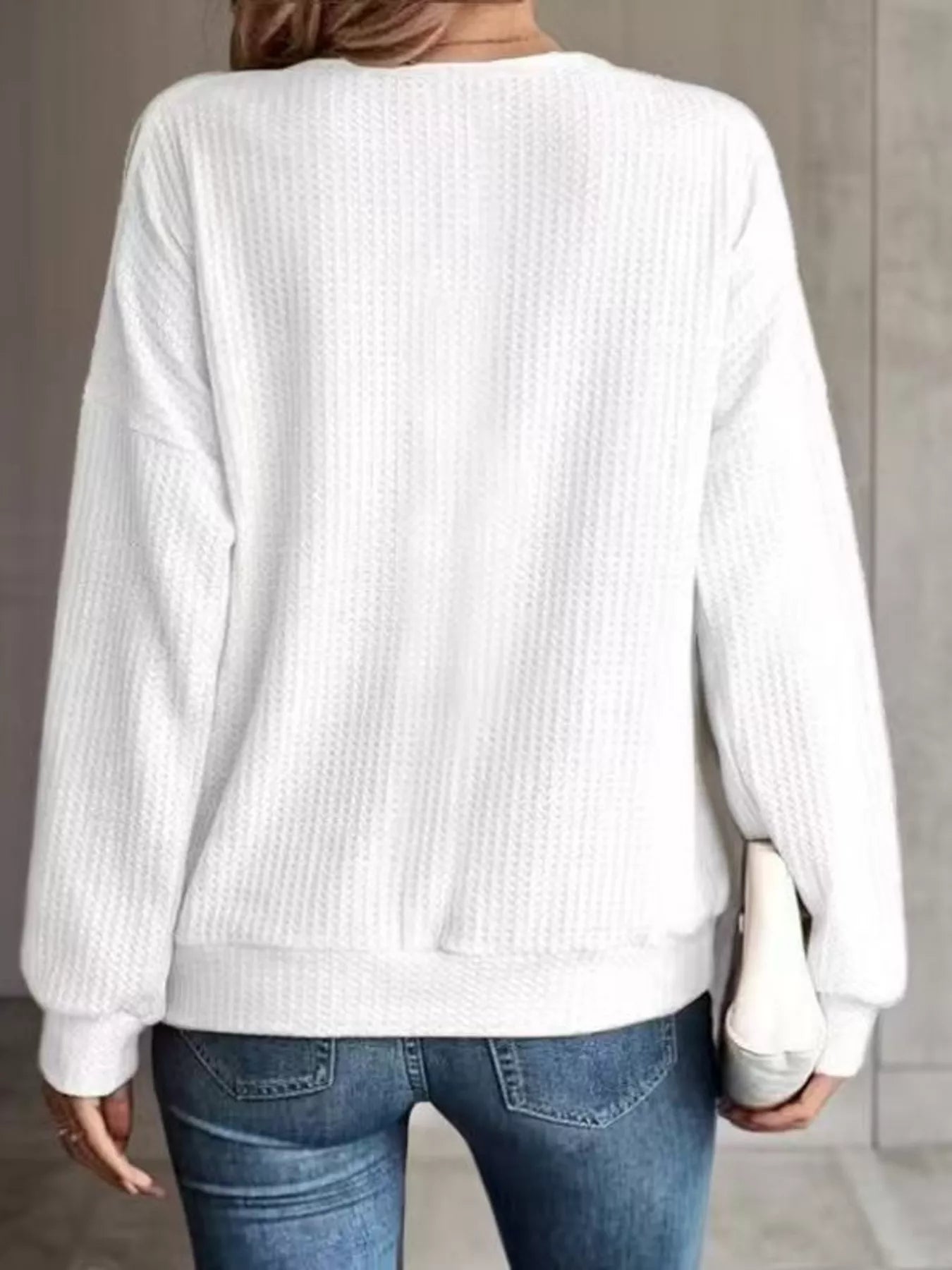 Trendsi Solid Color Cold Shoulder Long Sleeve T-Shirt -