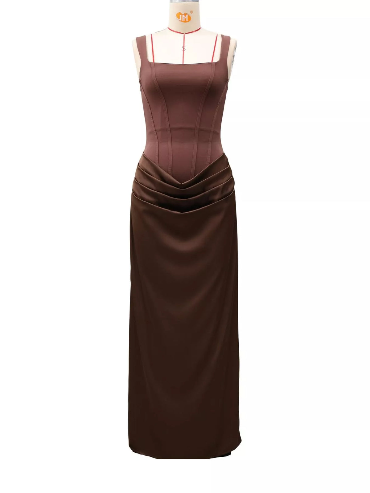 Square neck sleeveless maxi dress, product view
