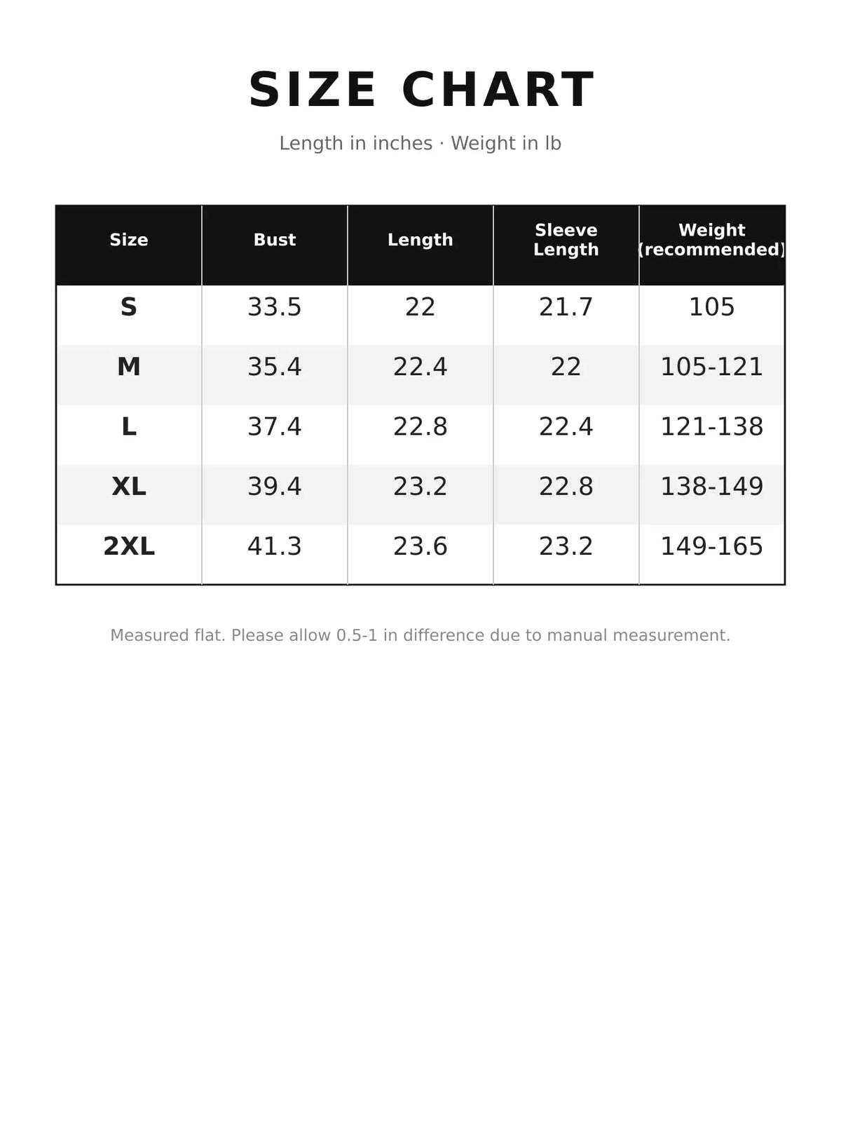 Rhinestone Leaf Mock Neck Sweater — size and measurement chart