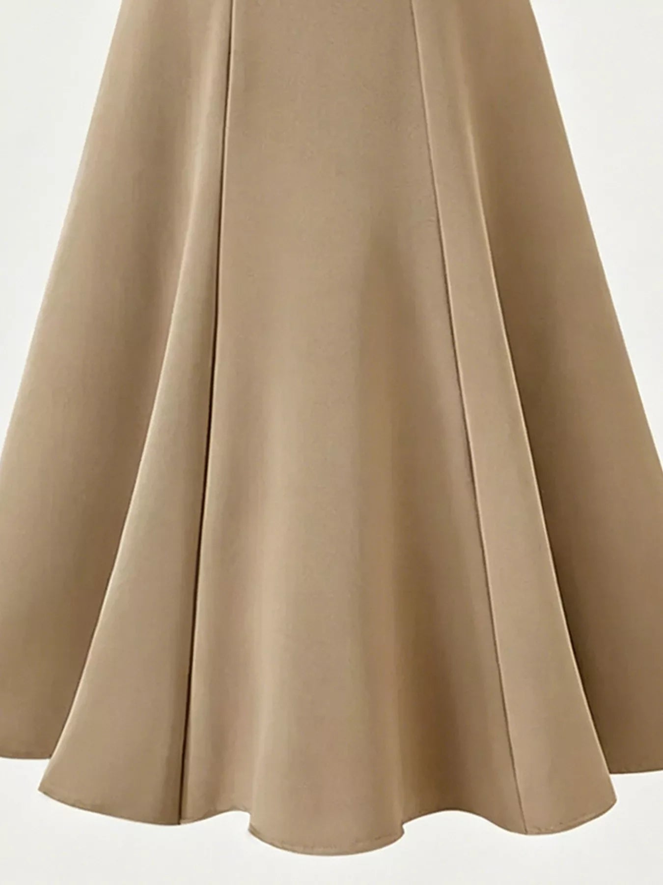 Trendsi A-Line Midi Skirt with Elastic Waistband -