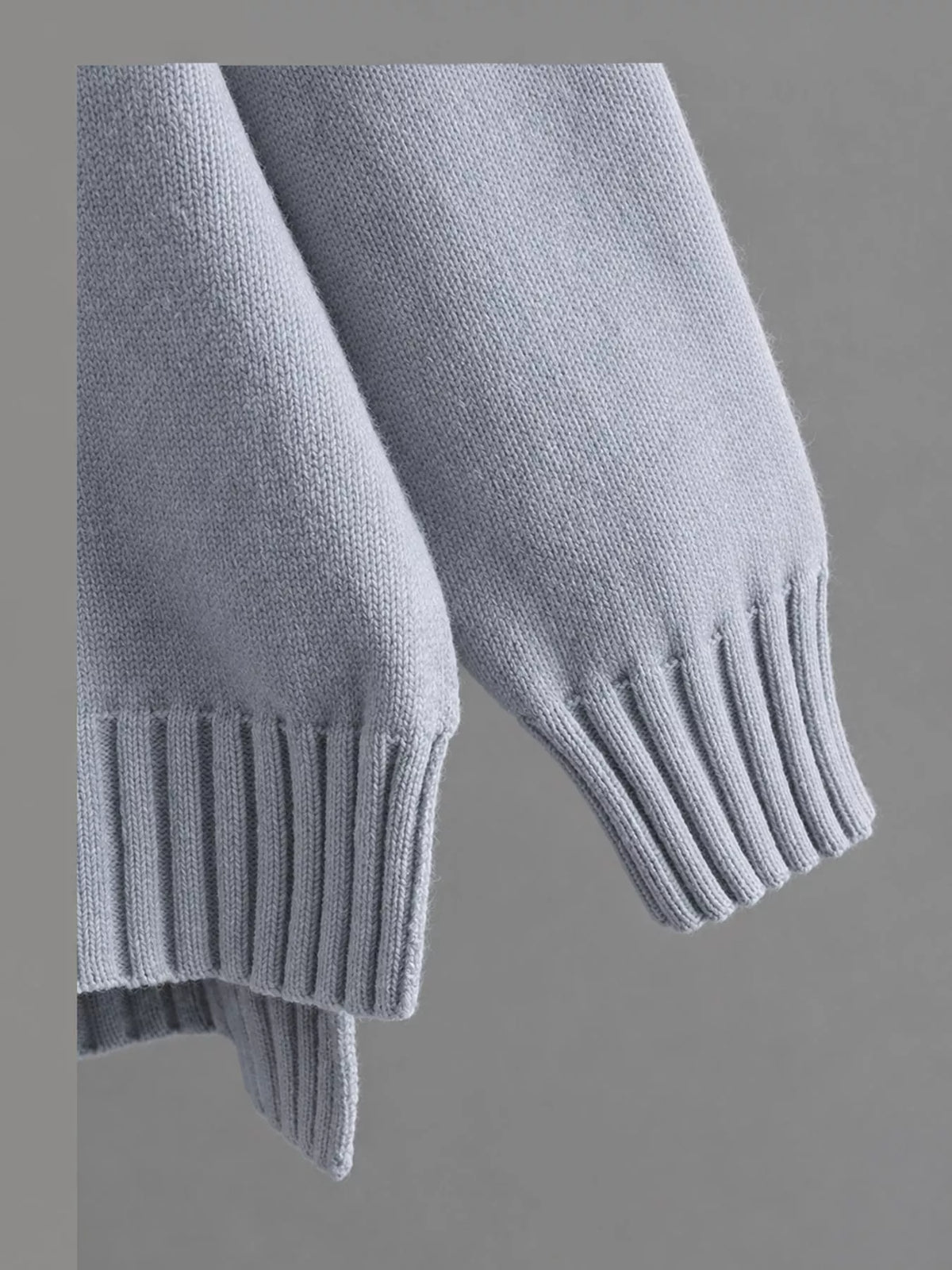 Mock Neck Sweater and Wide-Leg Pants Knit Set — construction details