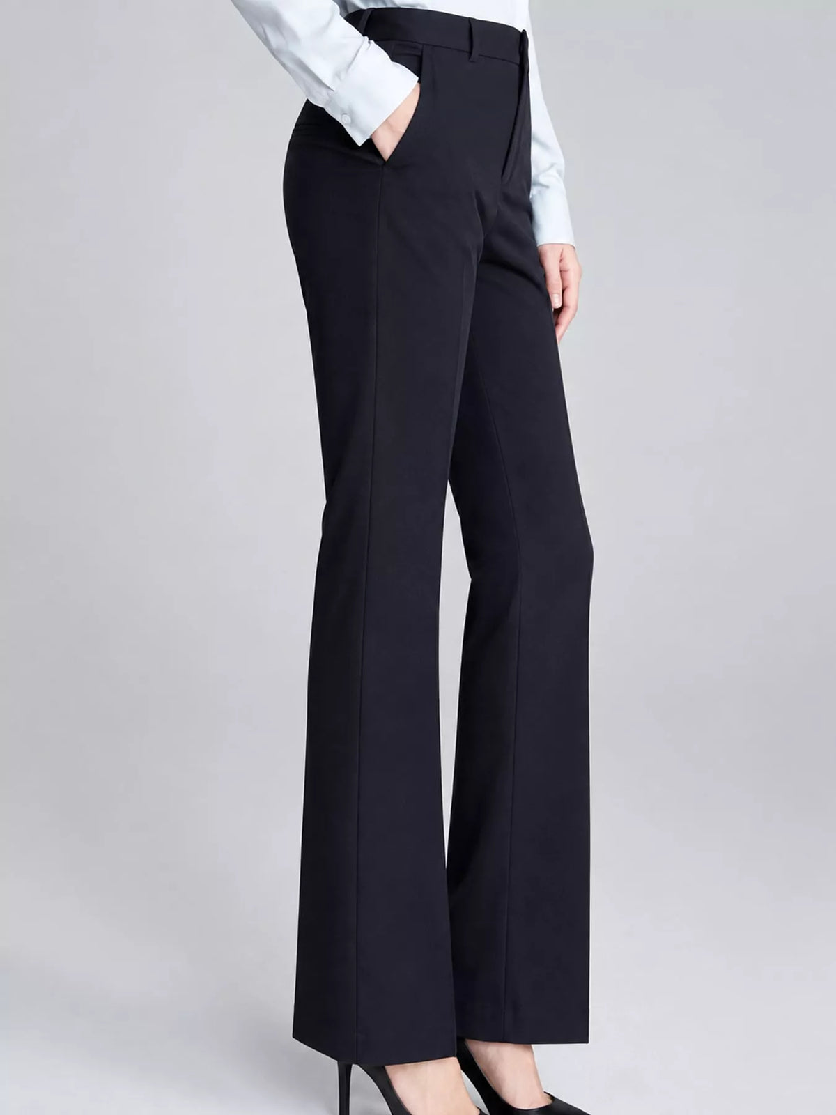 Straight-leg pants, navy side