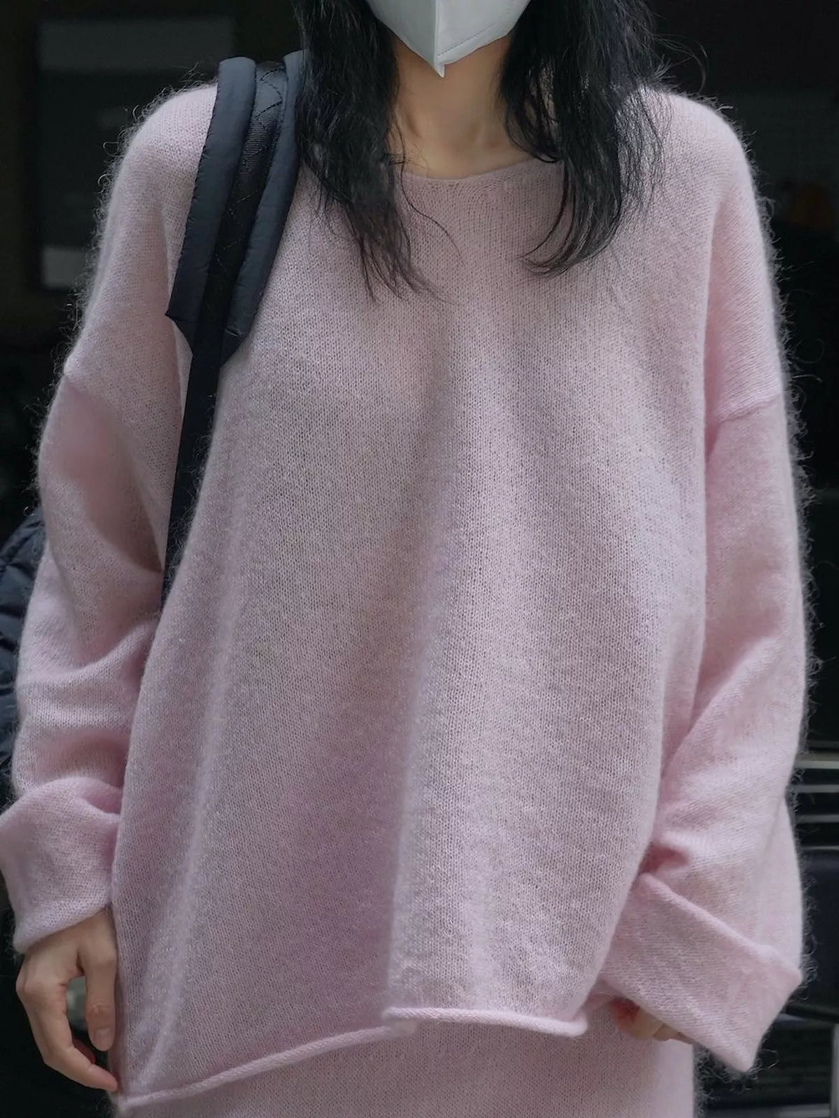 Pink round neck sweater