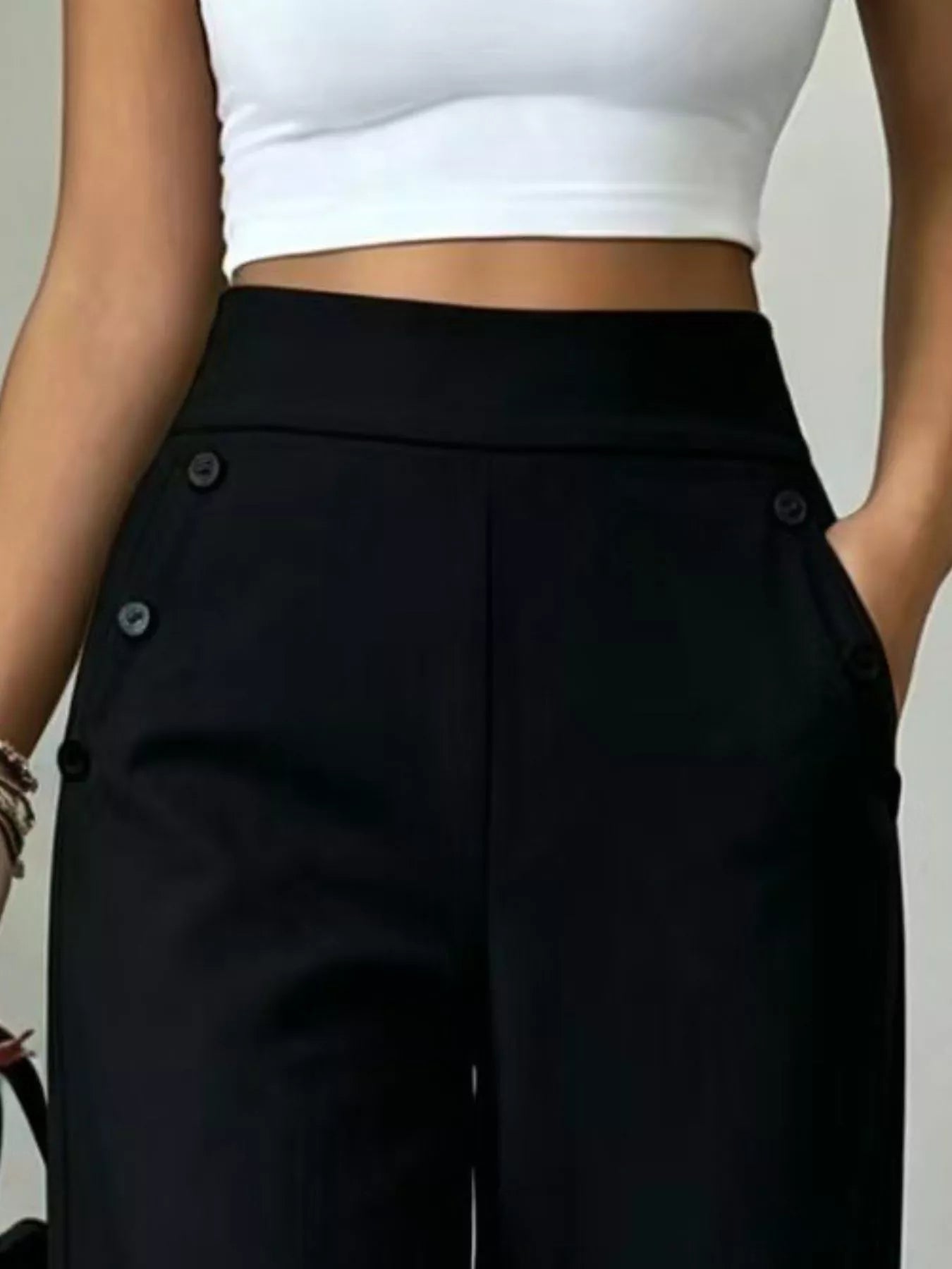 Trendsi High-Waisted Wide-Leg Pants -