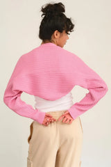 Trendsi HYFVE Ribbed Knit Bolero Cardigan - Shirts
