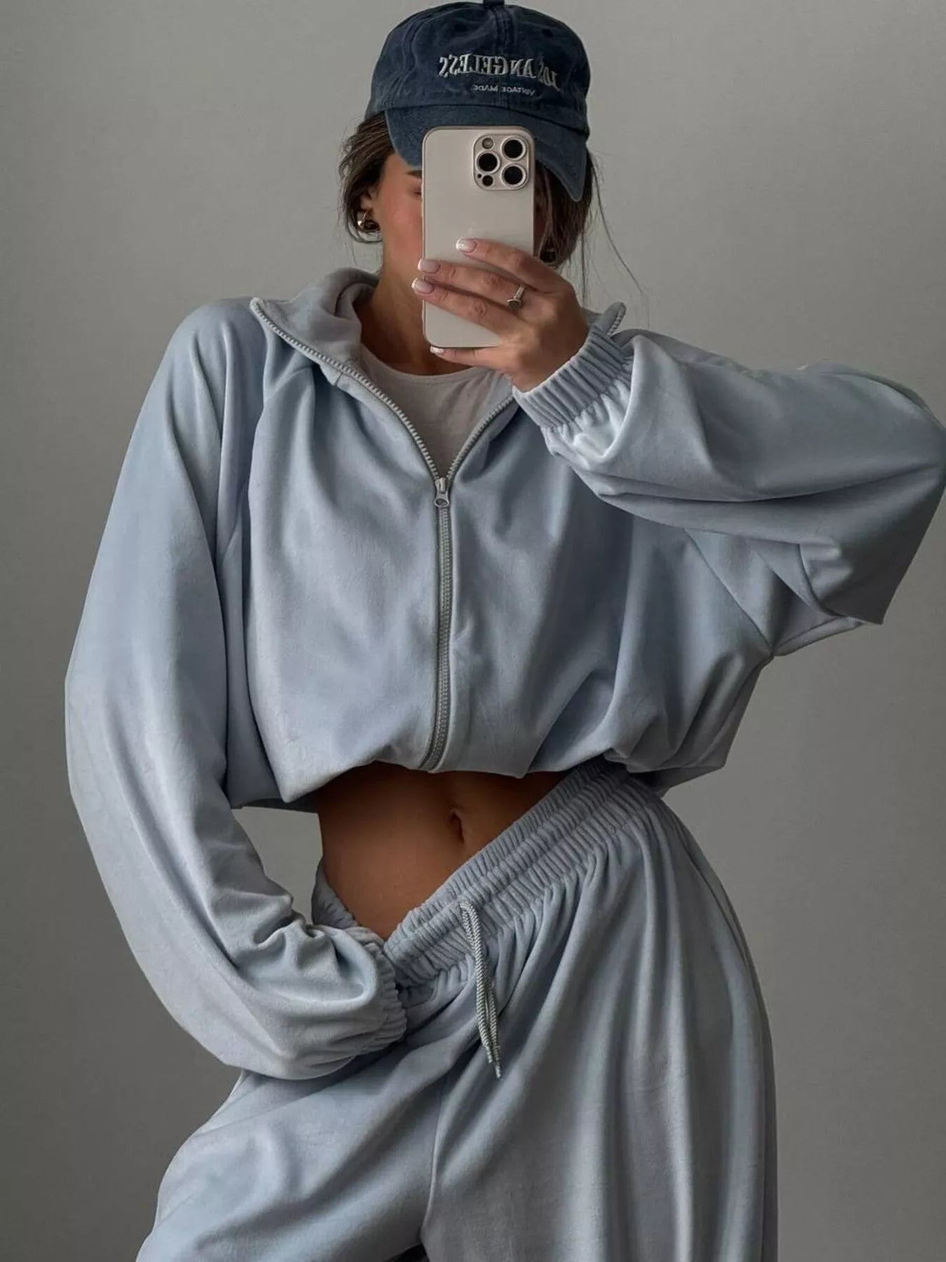 Trendsi Zip-Up Hoodie and Joggers Set -
