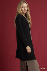 Trendsi Umgee Button-Down Longline Sweater Cardigan with Front Pockets -