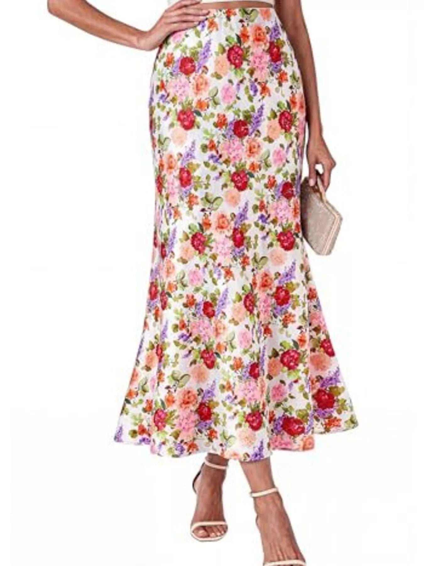 Trendsi High-Waisted Mermaid Midi Skirt -