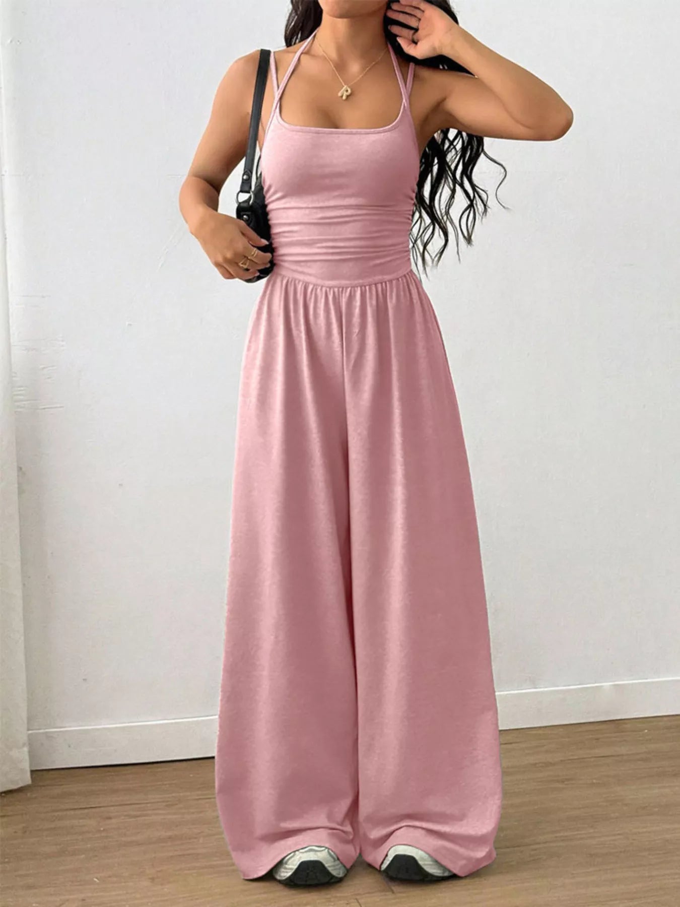 Trendsi Spaghetti Strap Wide-Leg Jumpsuit -