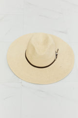 Trendsi Fame Boho Summer Straw Fedora Hat -