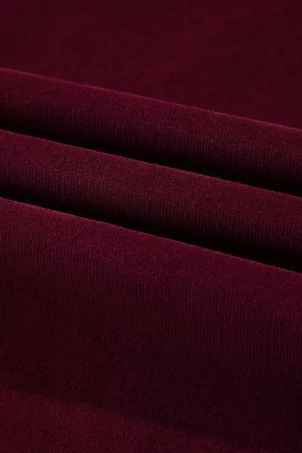 Trendsi Corduroy Solid Color High Waist Wide Leg Pants -