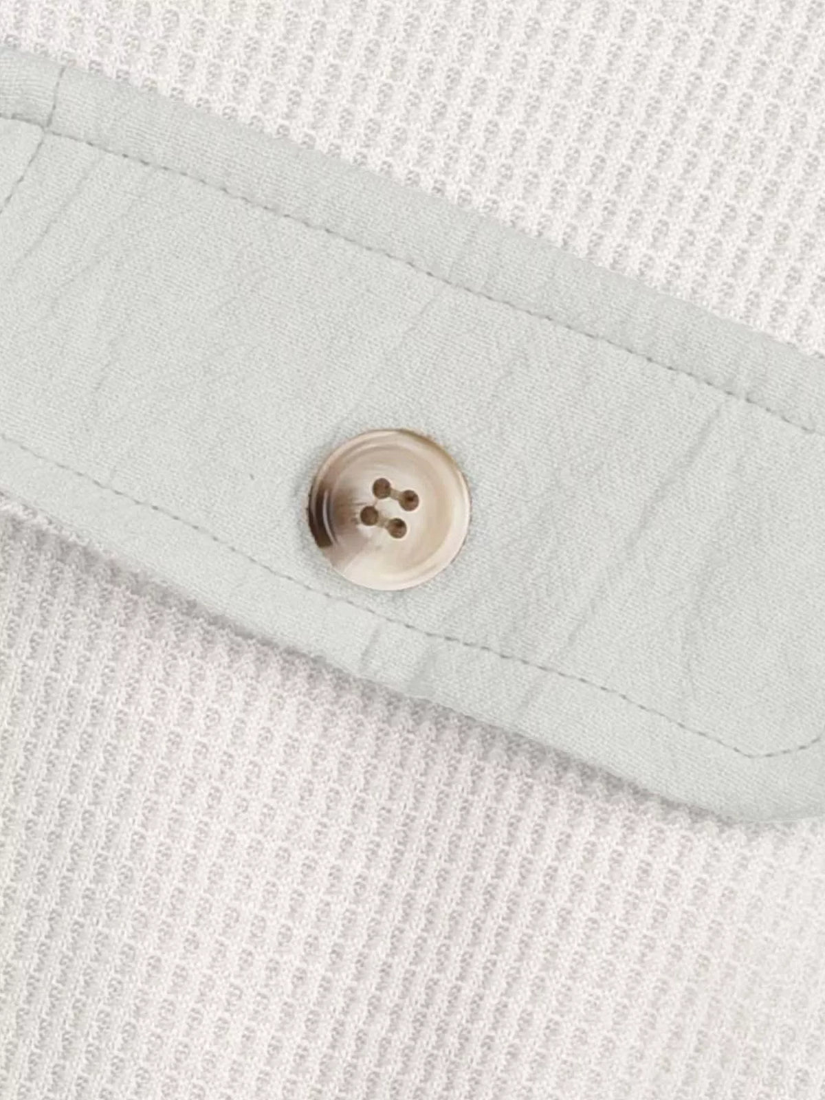 Trendsi Oversized Waffle Knit Button-Up Jacket -
