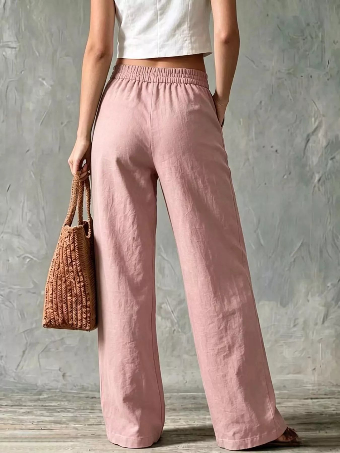 Trendsi Full Size Wide Leg Pants Plus Size -