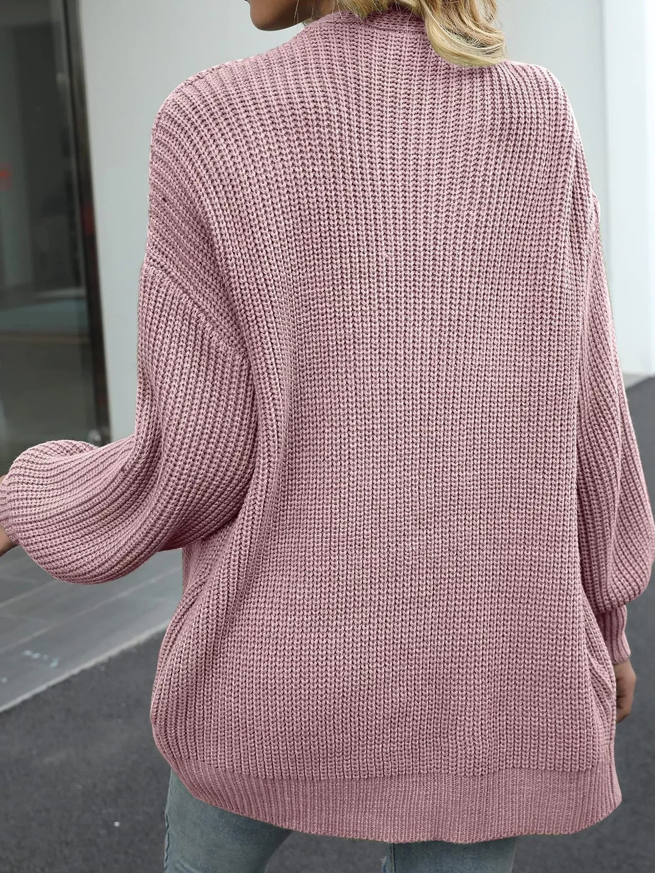 Trendsi Chunky Knit Open Front Cardigan -
