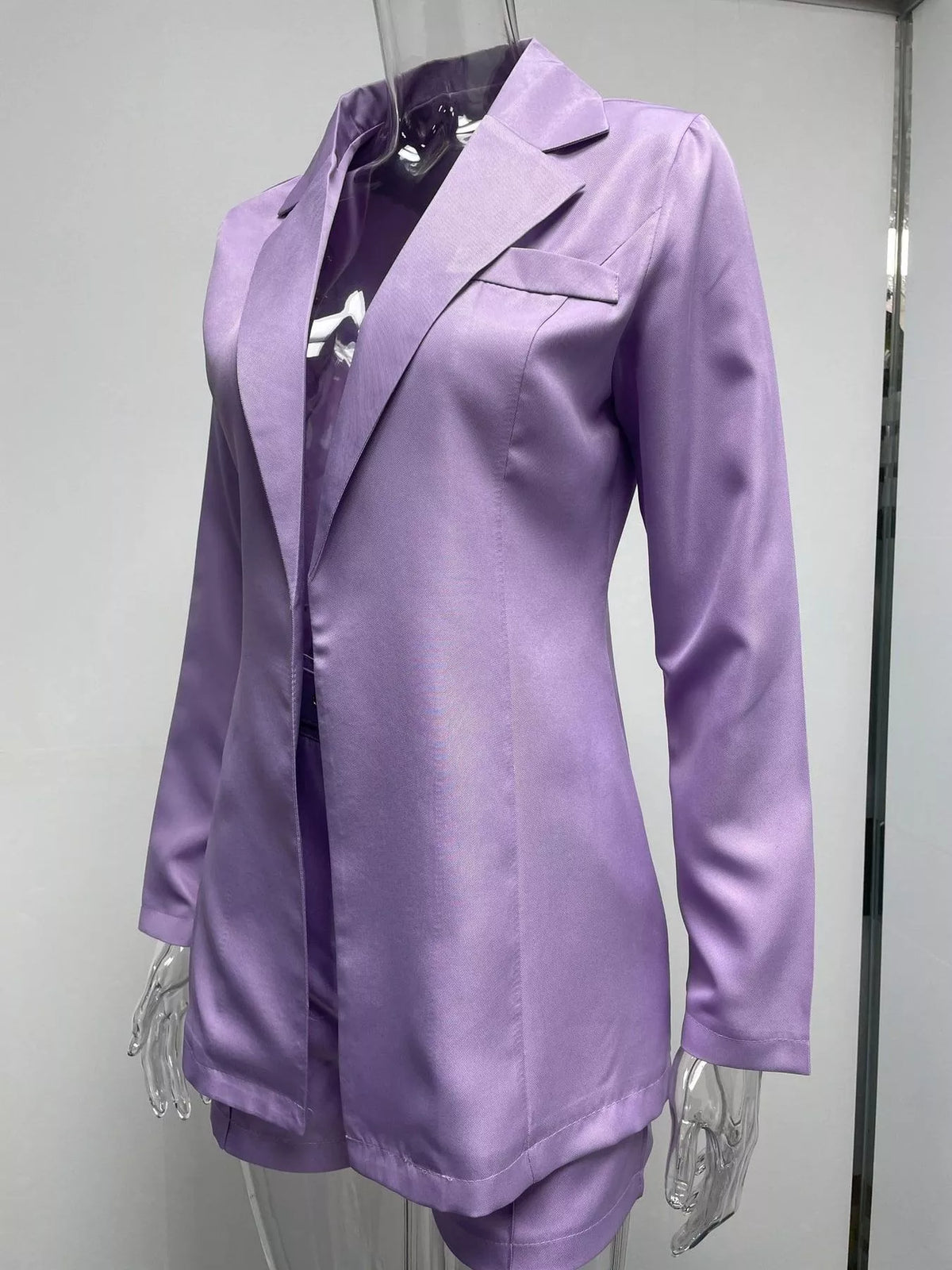 Collared long sleeve outfit set, product view