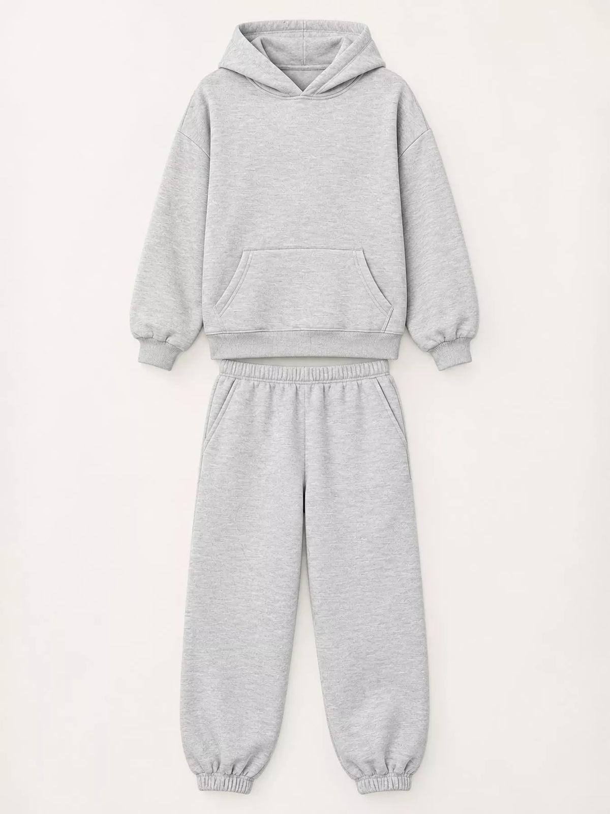 Kangaroo Pocket Hoodie and Joggers Set — garment front