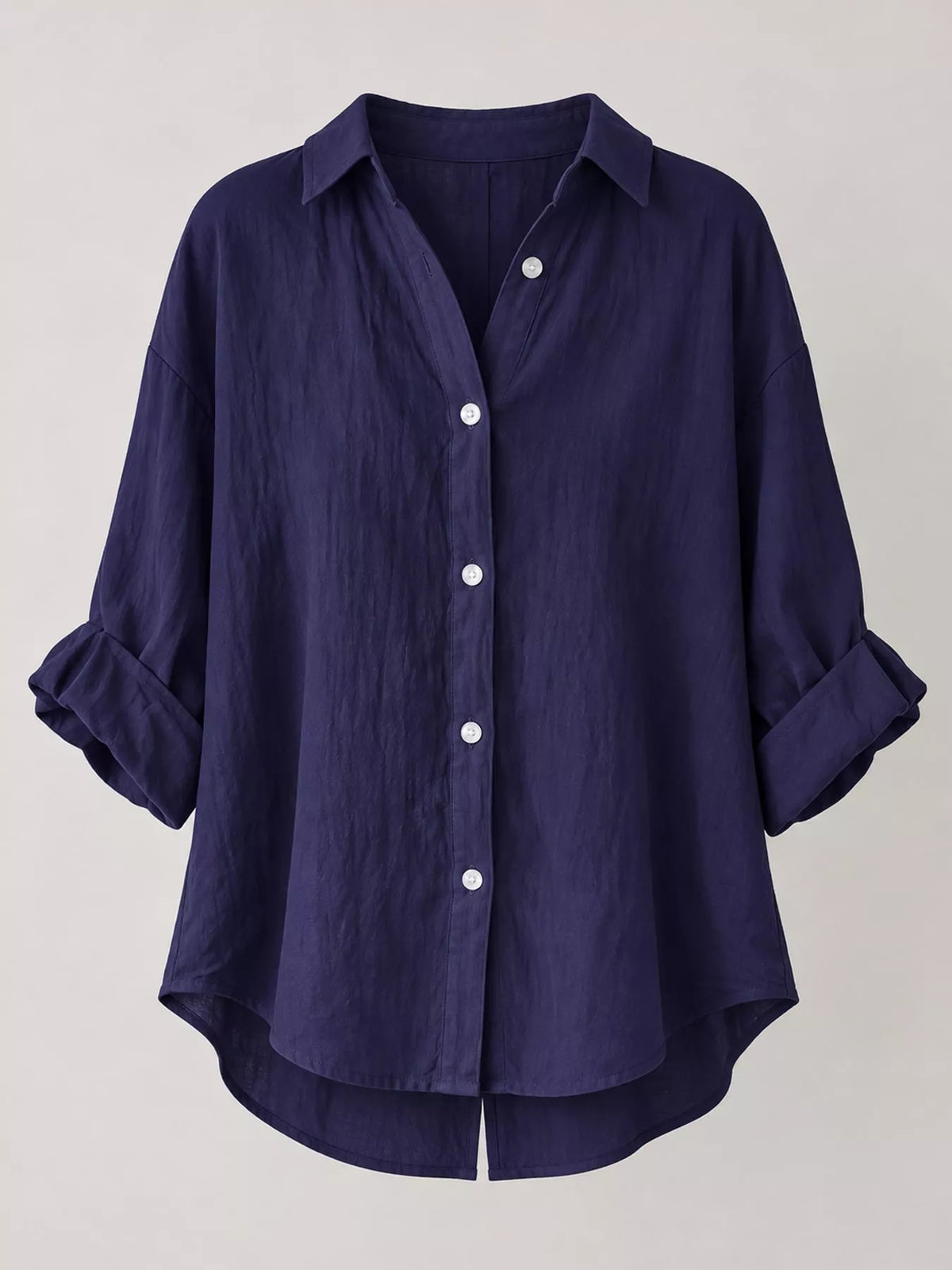 Dark Blue loose fit tie back shirt