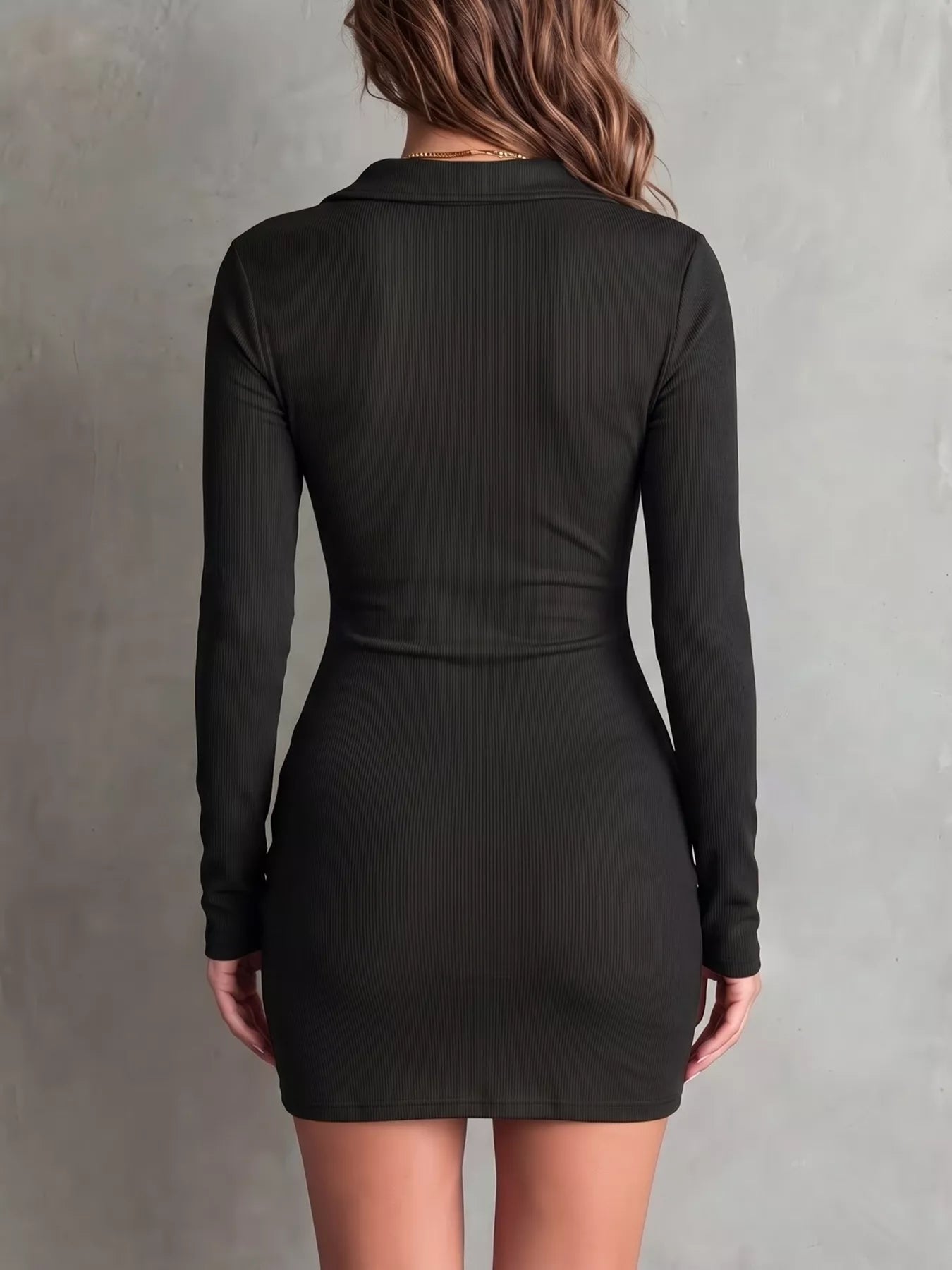 Trendsi Button-Down Bodycon Mini Dress -